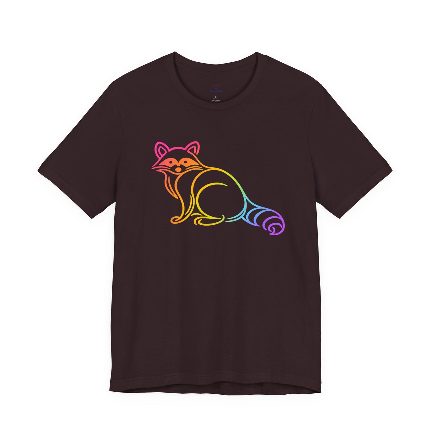 Rascal Raccoon Tee — Minimal Line Raccoon Scenic Graphic T-Shirt