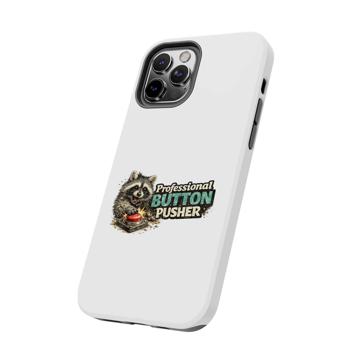 Button Pusher Raccoon Phone Case — Tough & Cute Protective Phone Cover