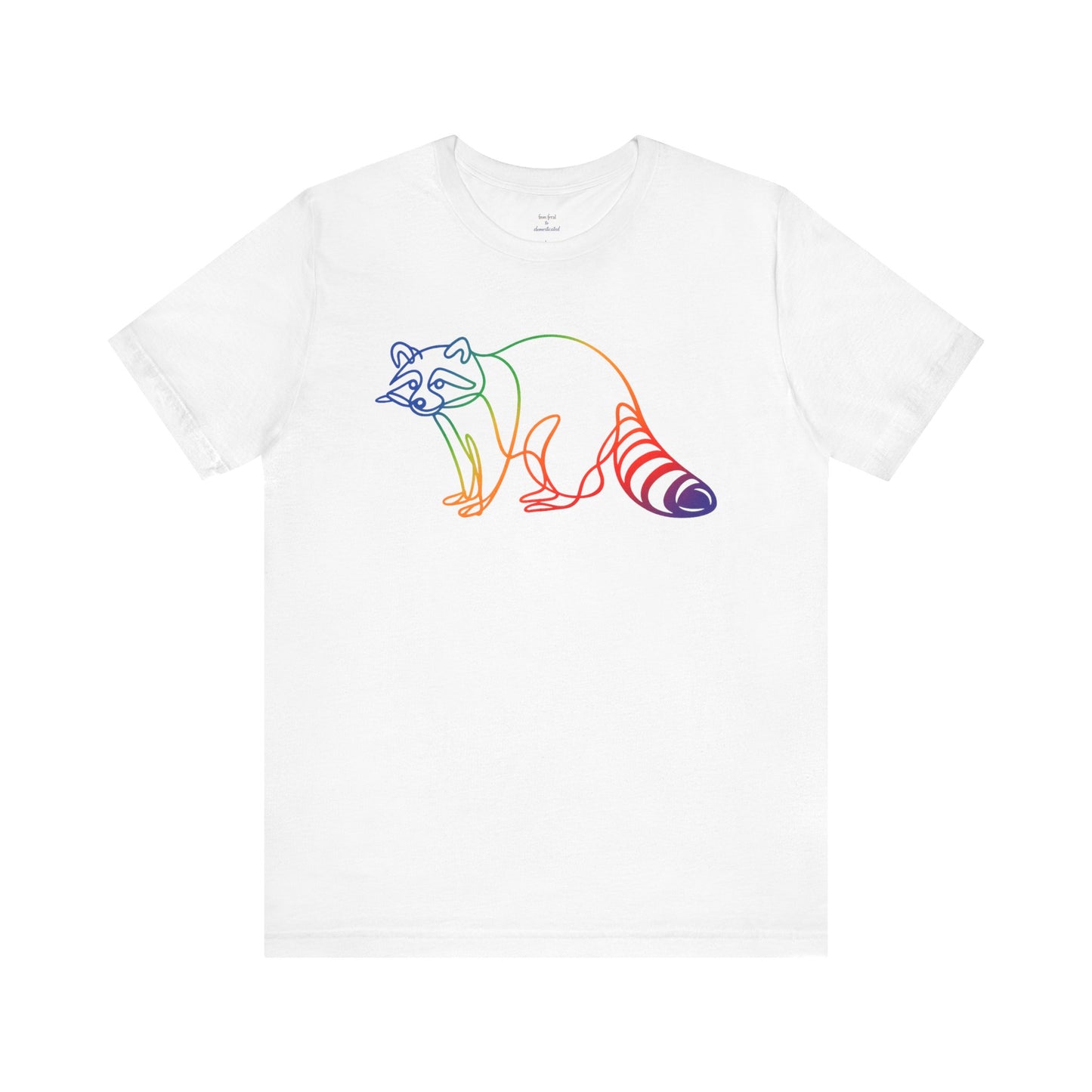 Raccoon Tee — Minimal Line Raccoon Scenic Graphic T-Shirt