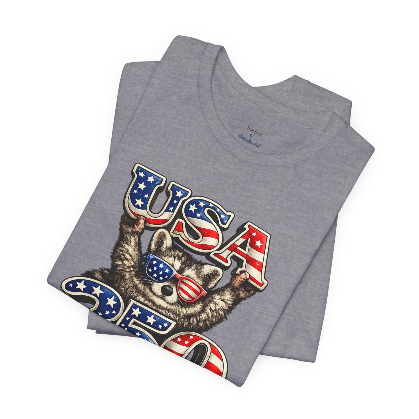 Patriot Raccoon 250th Anniversary T-Shirt — 4th of July Fireworks Flag Tee