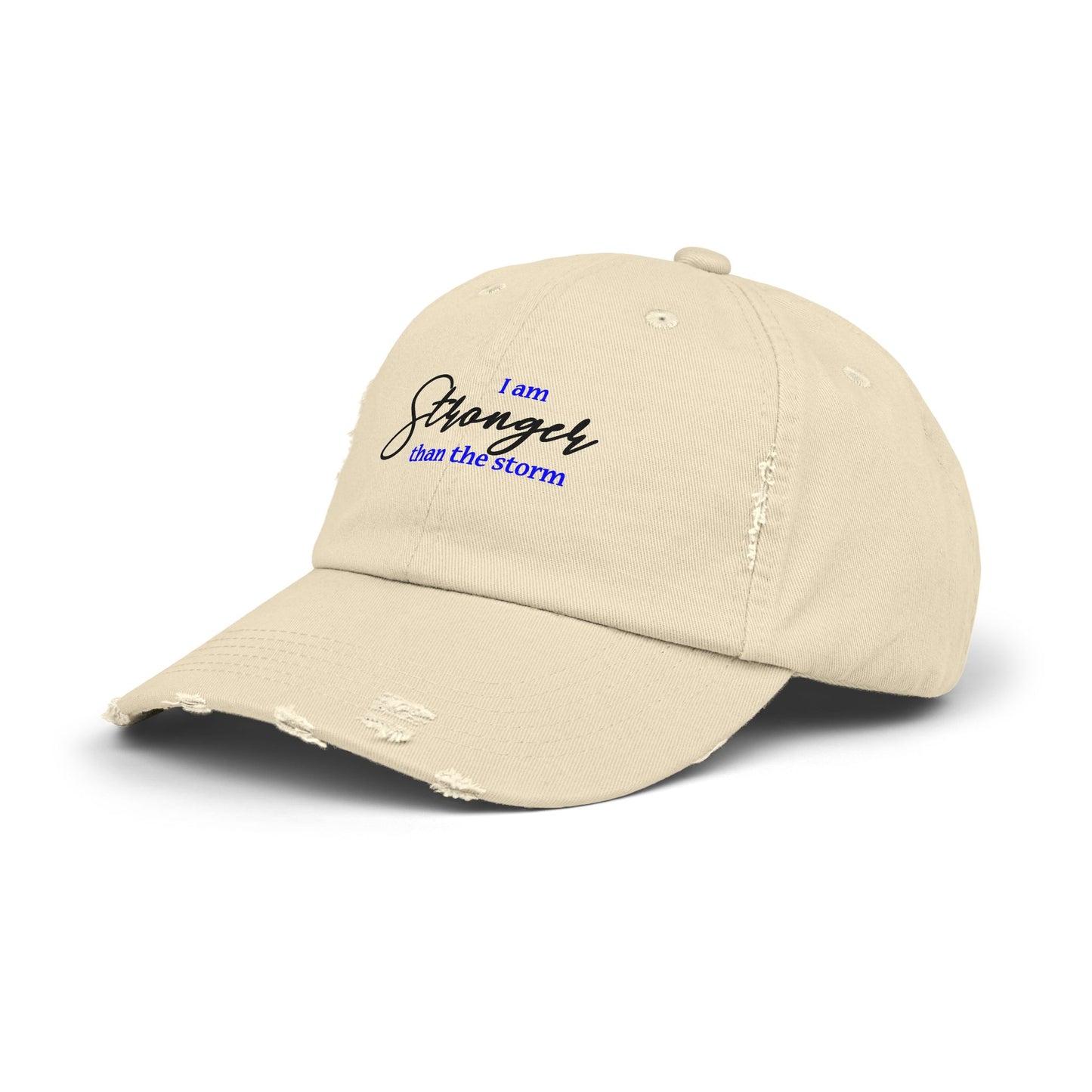 "Stronger" Distressed Cap —  Funny Truth Hat