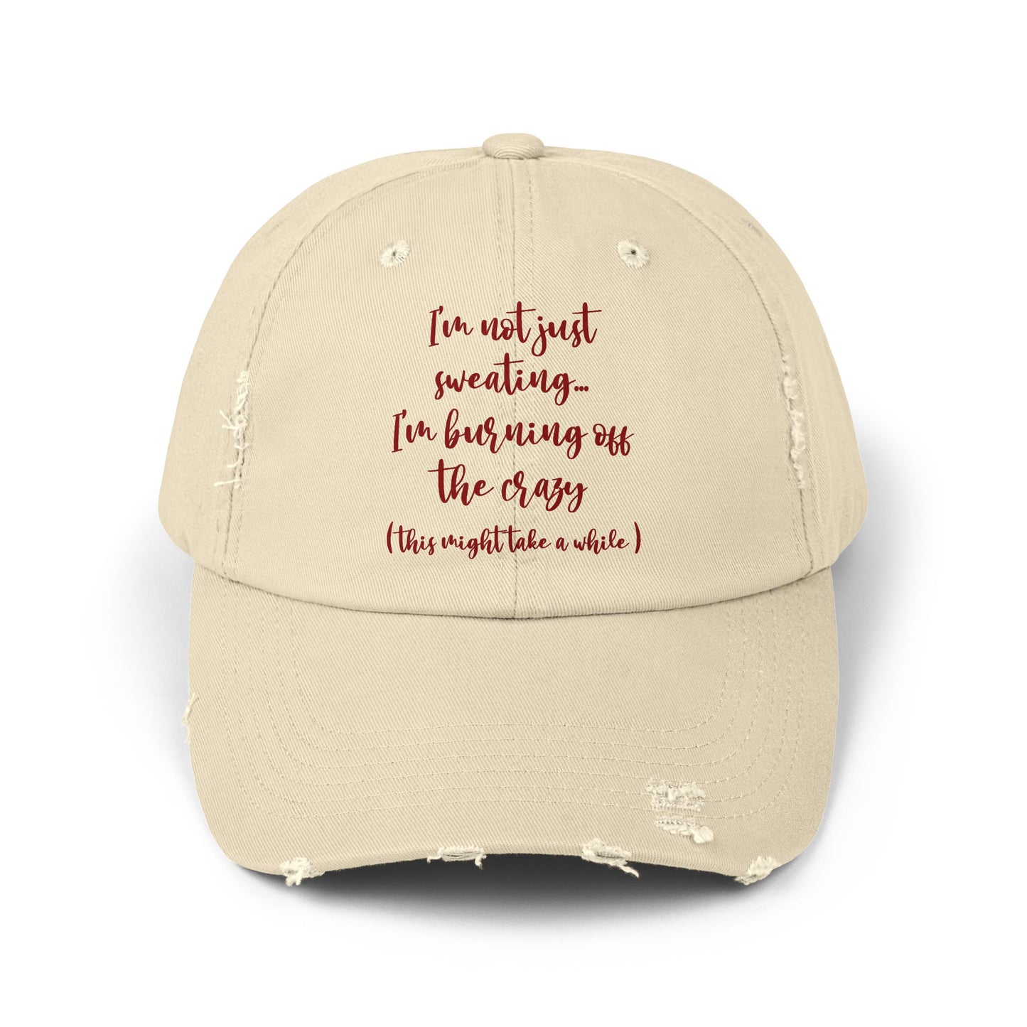 "Sweating" Distressed Cap —  Funny Truth Hat