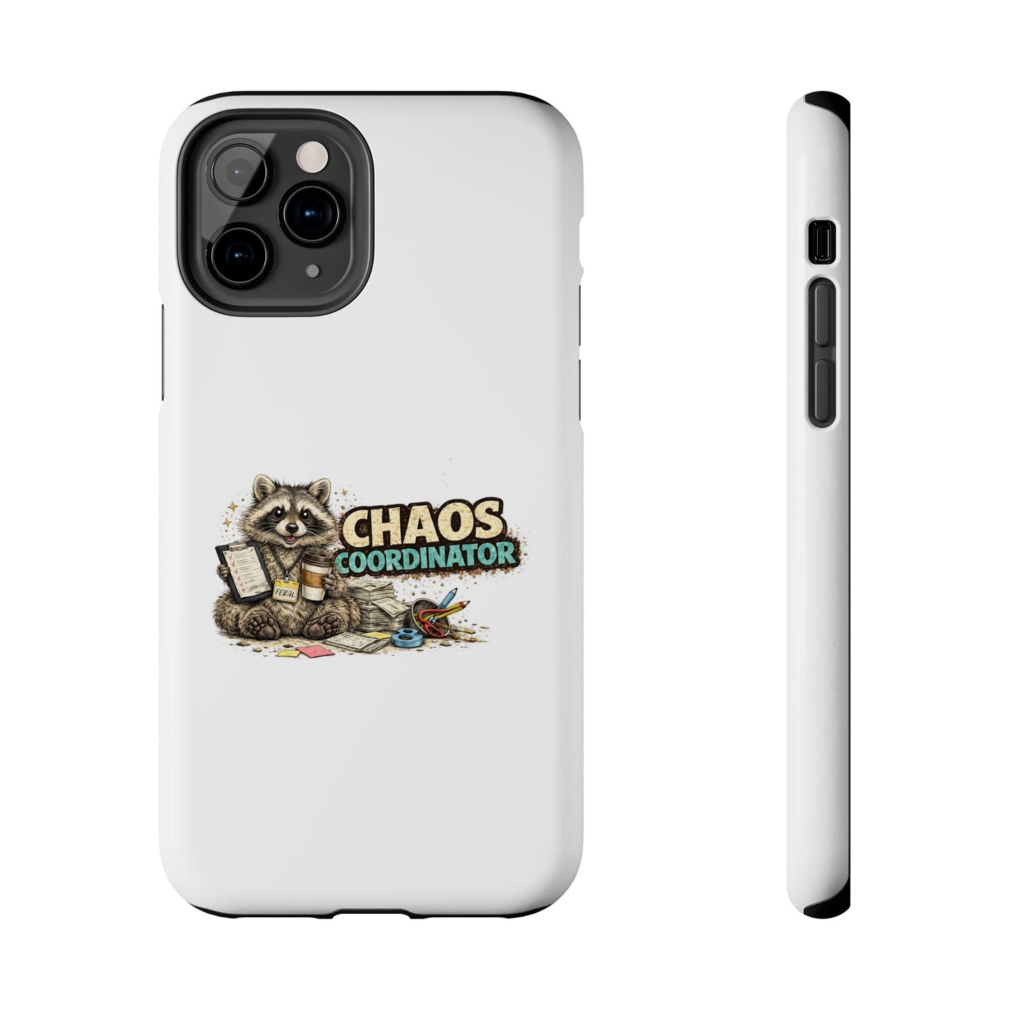 Chaos Coordinator Raccoon Phone Case — Tough & Cute Protective Phone Cover