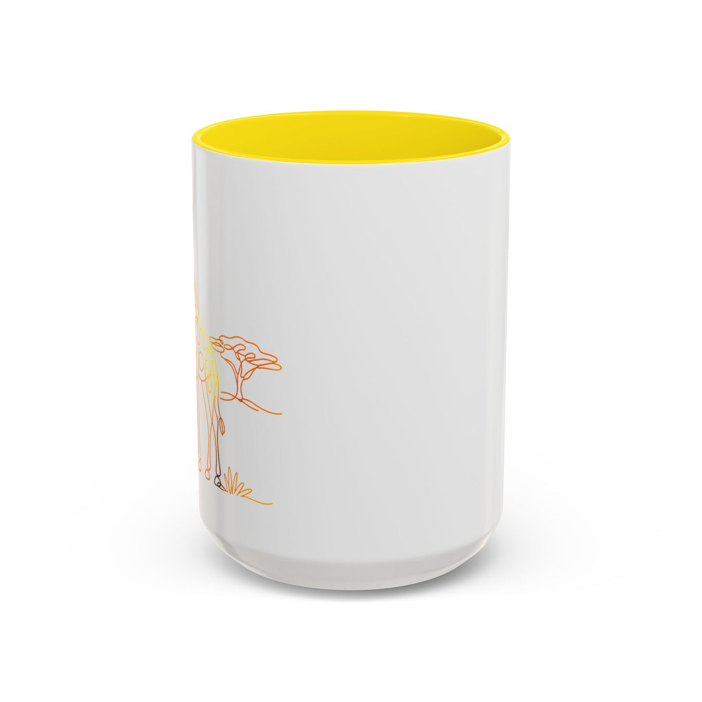 Safari Sunrise Coffee Mug — Minimal Line Giraffe Design (11/15oz)