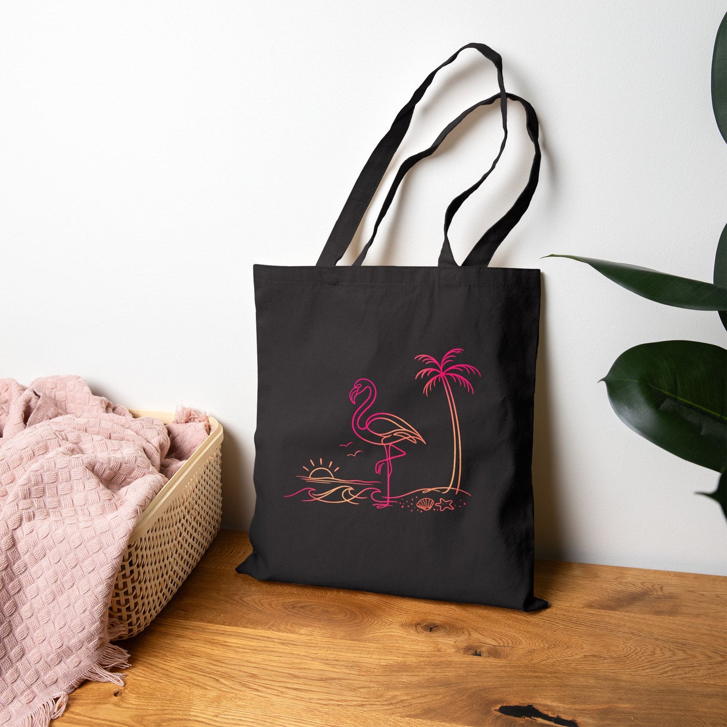 Flashy Flamingo Tote Bag