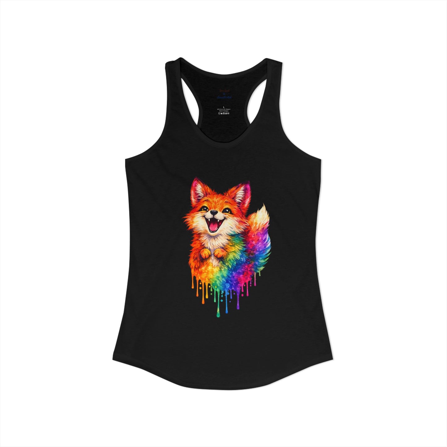 Watercolor Wildlife Fox Racerback Tank