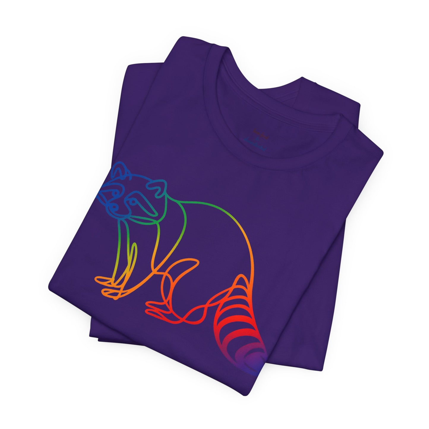 Raccoon Tee — Minimal Line Raccoon Scenic Graphic T-Shirt