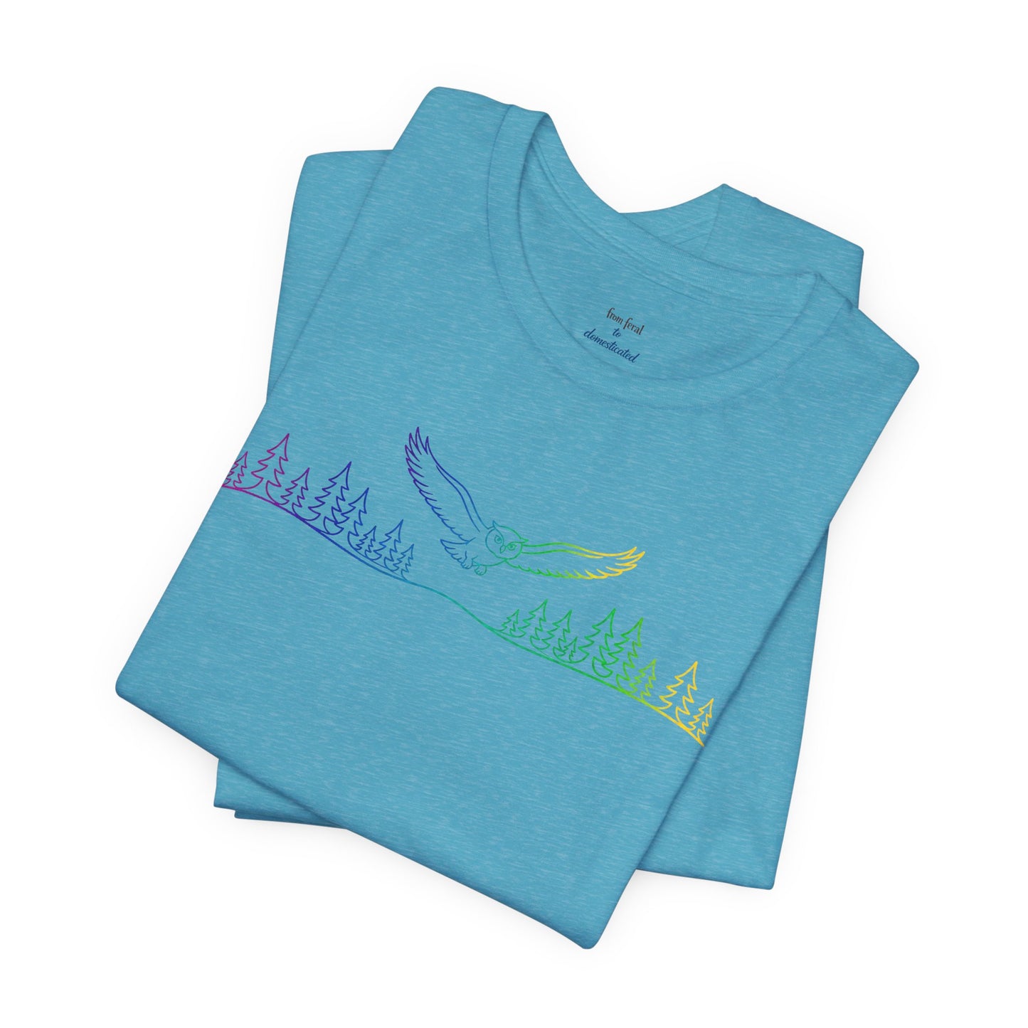 Owl | Colorful Line-Work T-Shirt