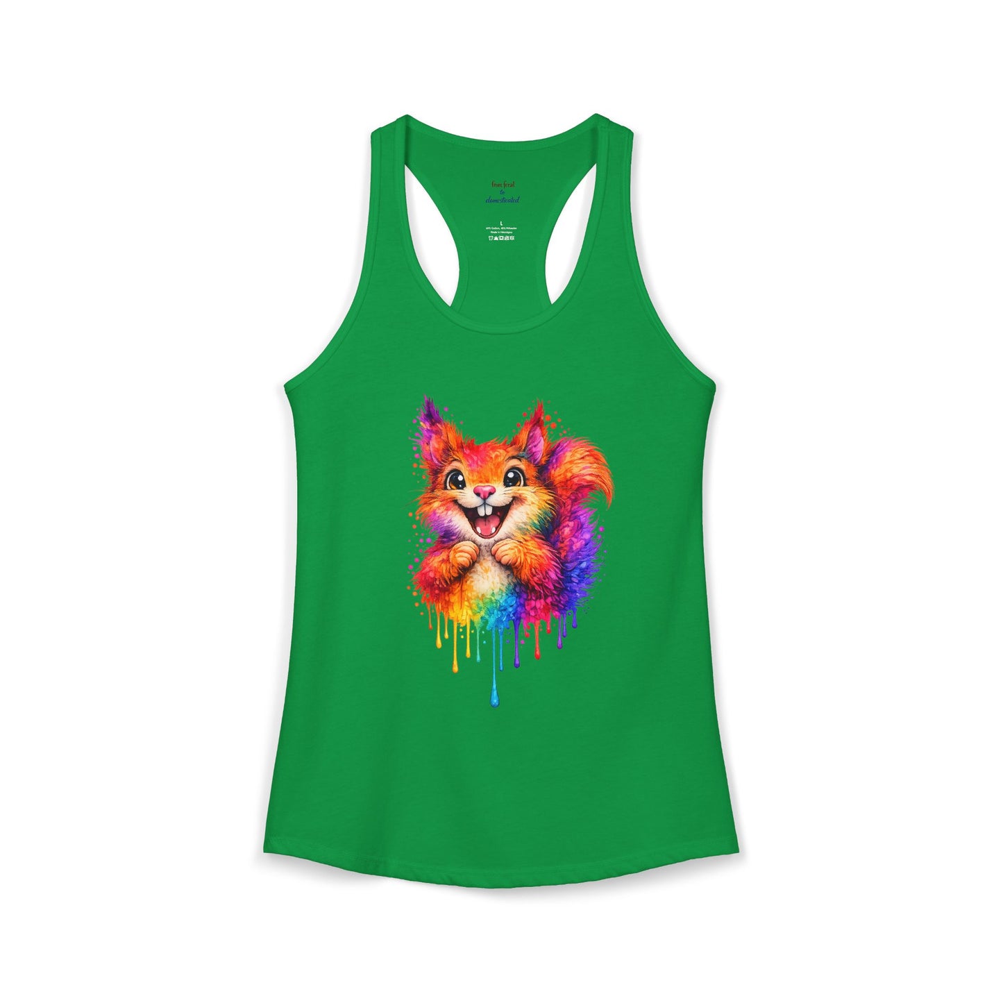 Watercolor Wildlife Squirrel Racerback Tank