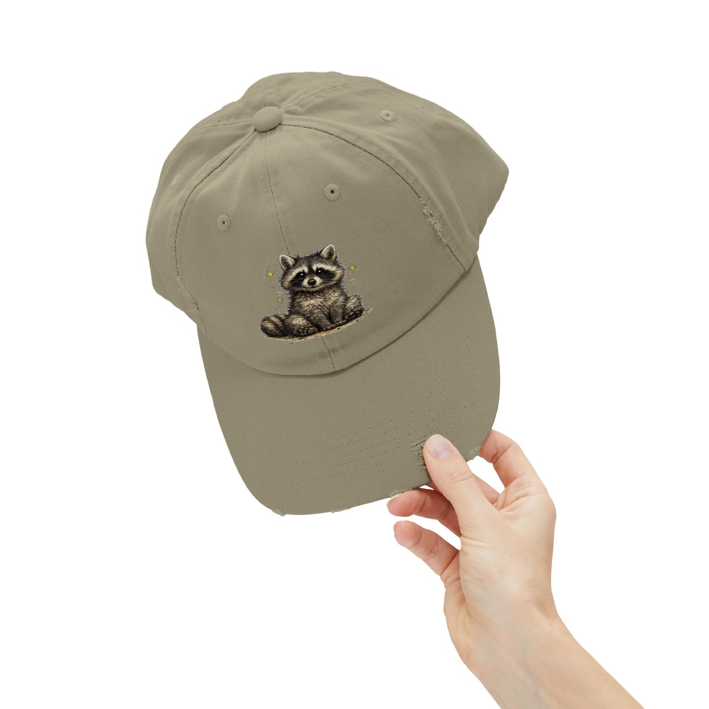 Sweet & Savage Distressed Cap — Raccoon Mom/Dad Funny Dad Hat