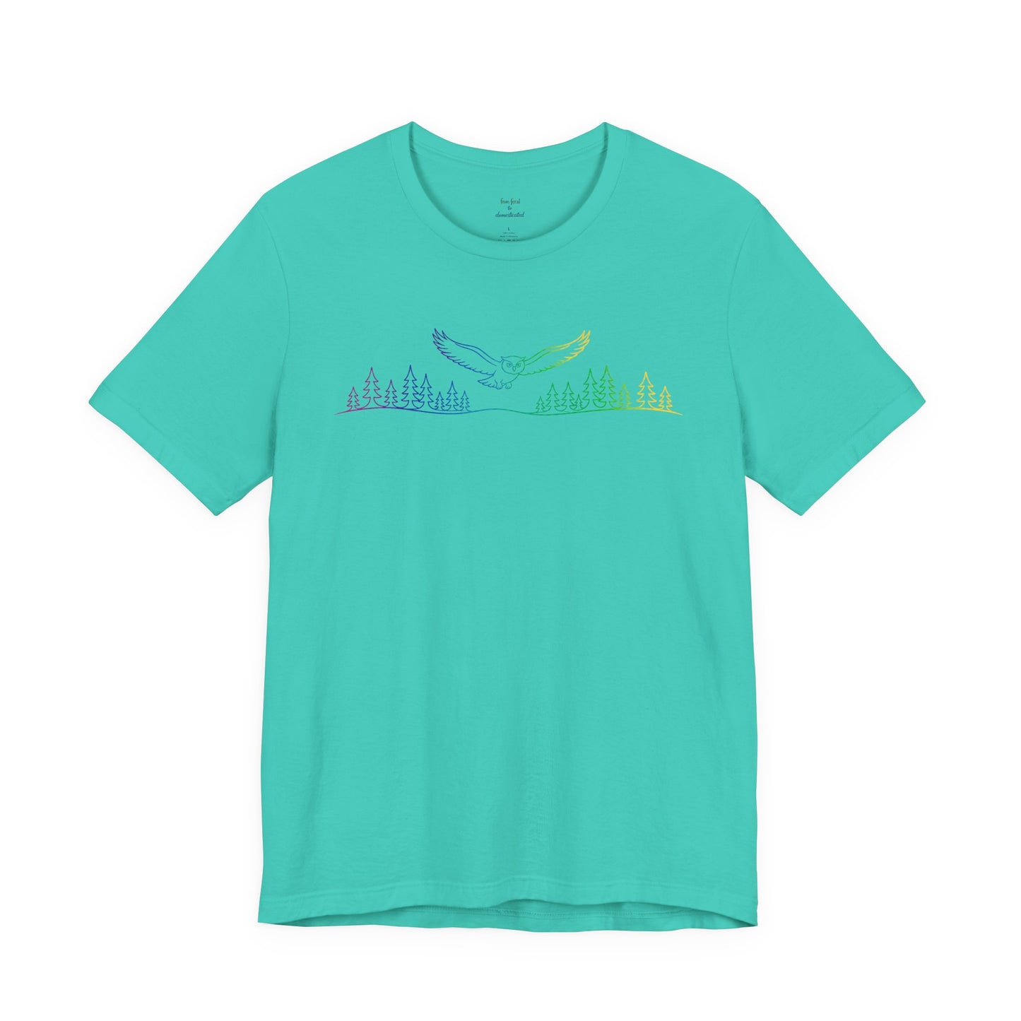 Owl | Colorful Line-Work T-Shirt
