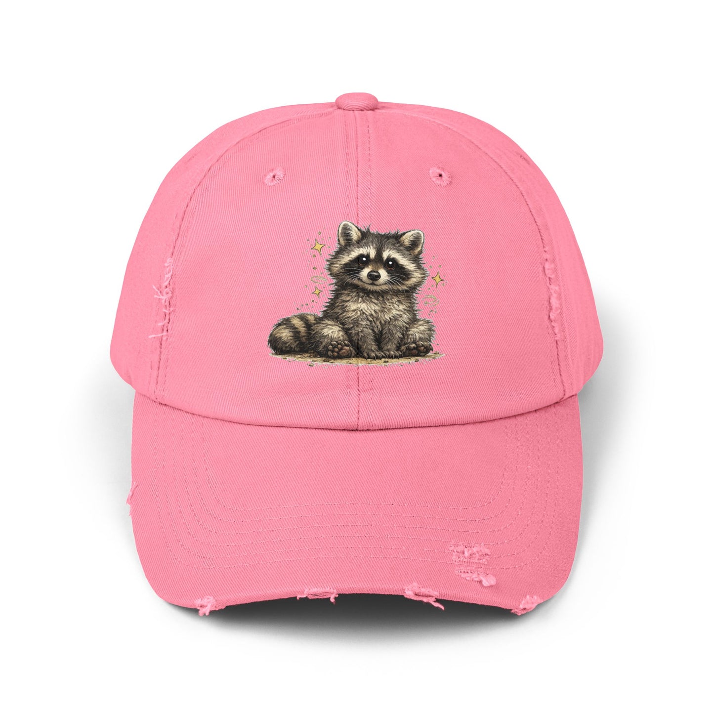 Sweet & Savage Distressed Cap — Raccoon Mom/Dad Funny Dad Hat