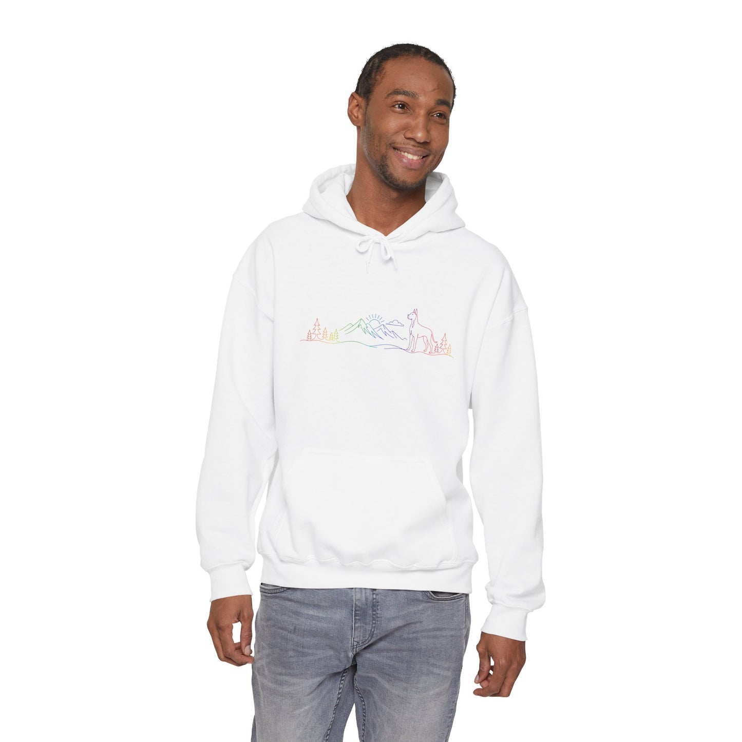 Great Dane, cropped ears, Hoodie