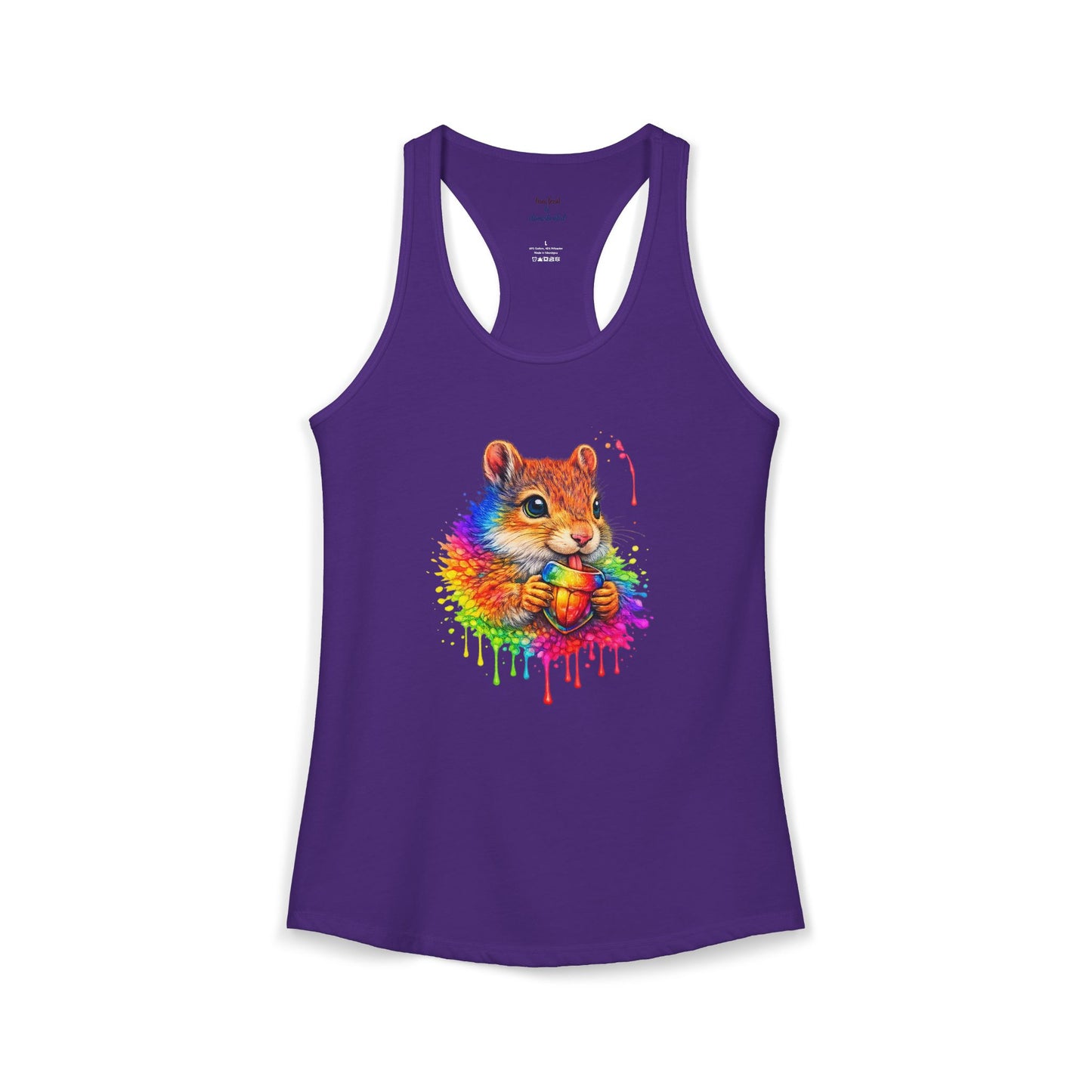 Watercolor Wildlife Squirrel Racerback Tank