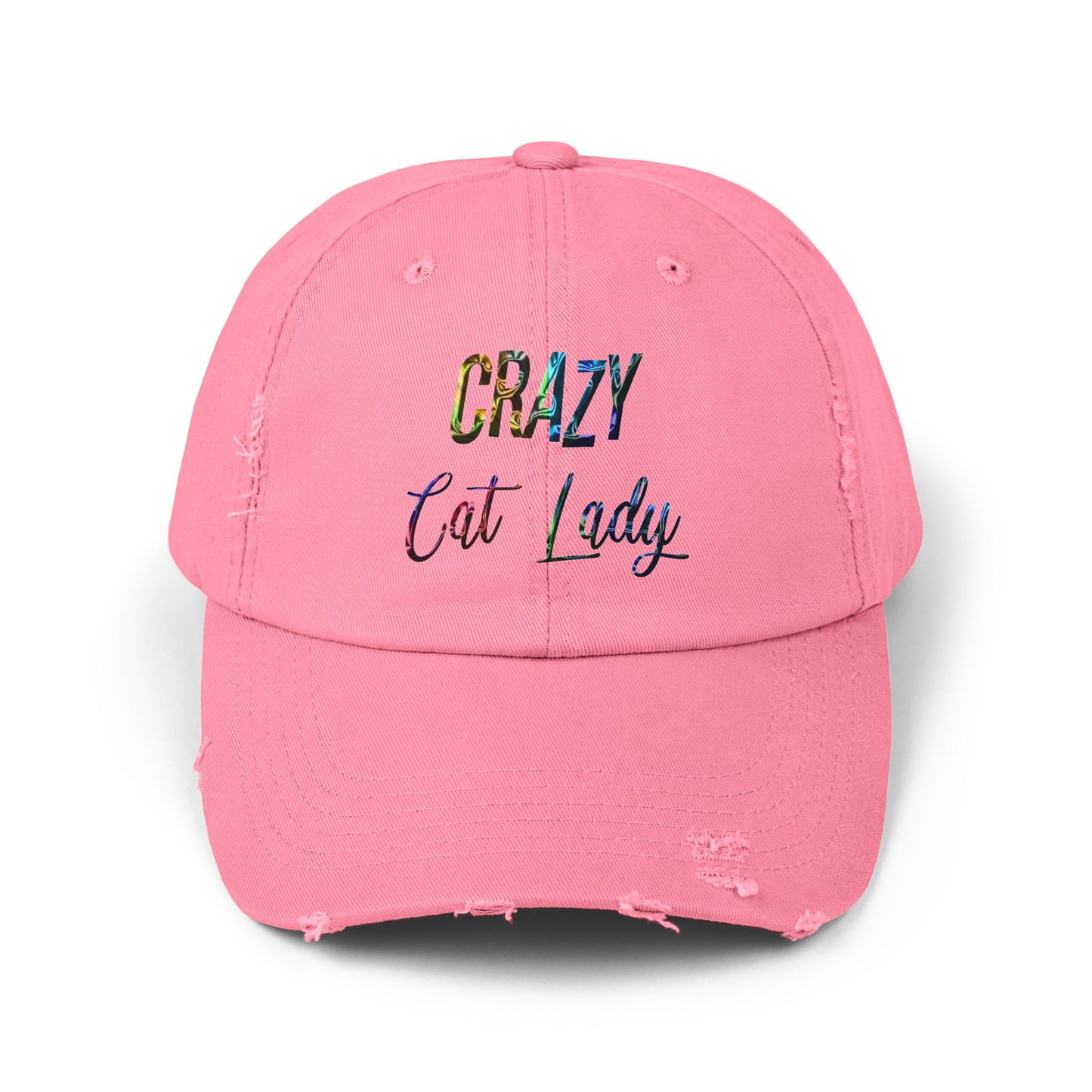 "Crazy Cat Lady" Distressed Cap —  Funny Truth Hat