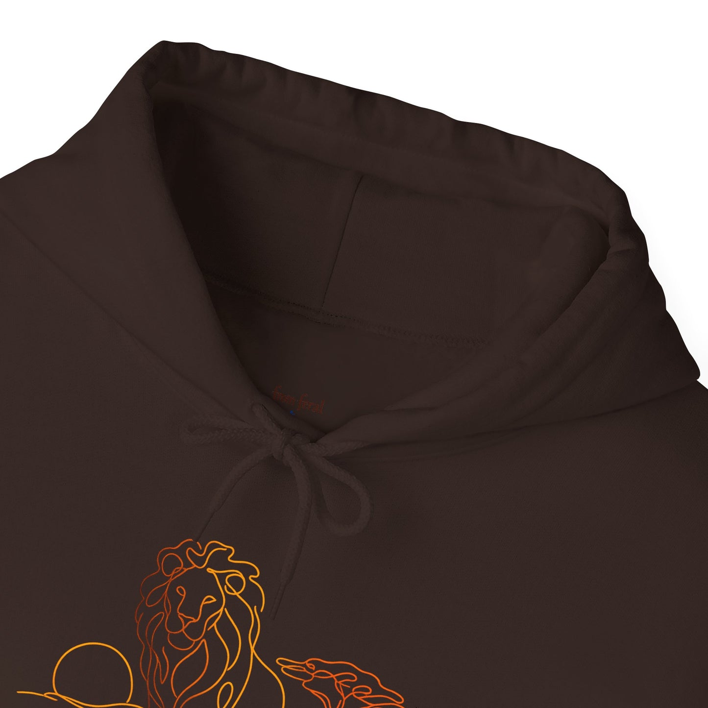 Lion Line Art Hoodie — Minimal Safari Sweatshirt