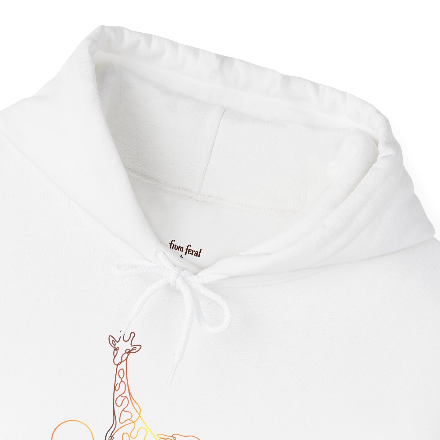 Giraffe Line Art Hoodie – Minimal Safari Illustration