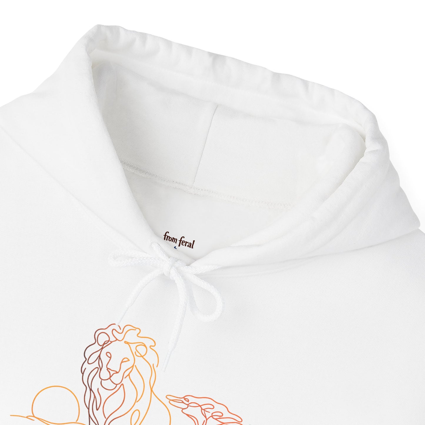 Lion Line Art Hoodie — Minimal Safari Sweatshirt