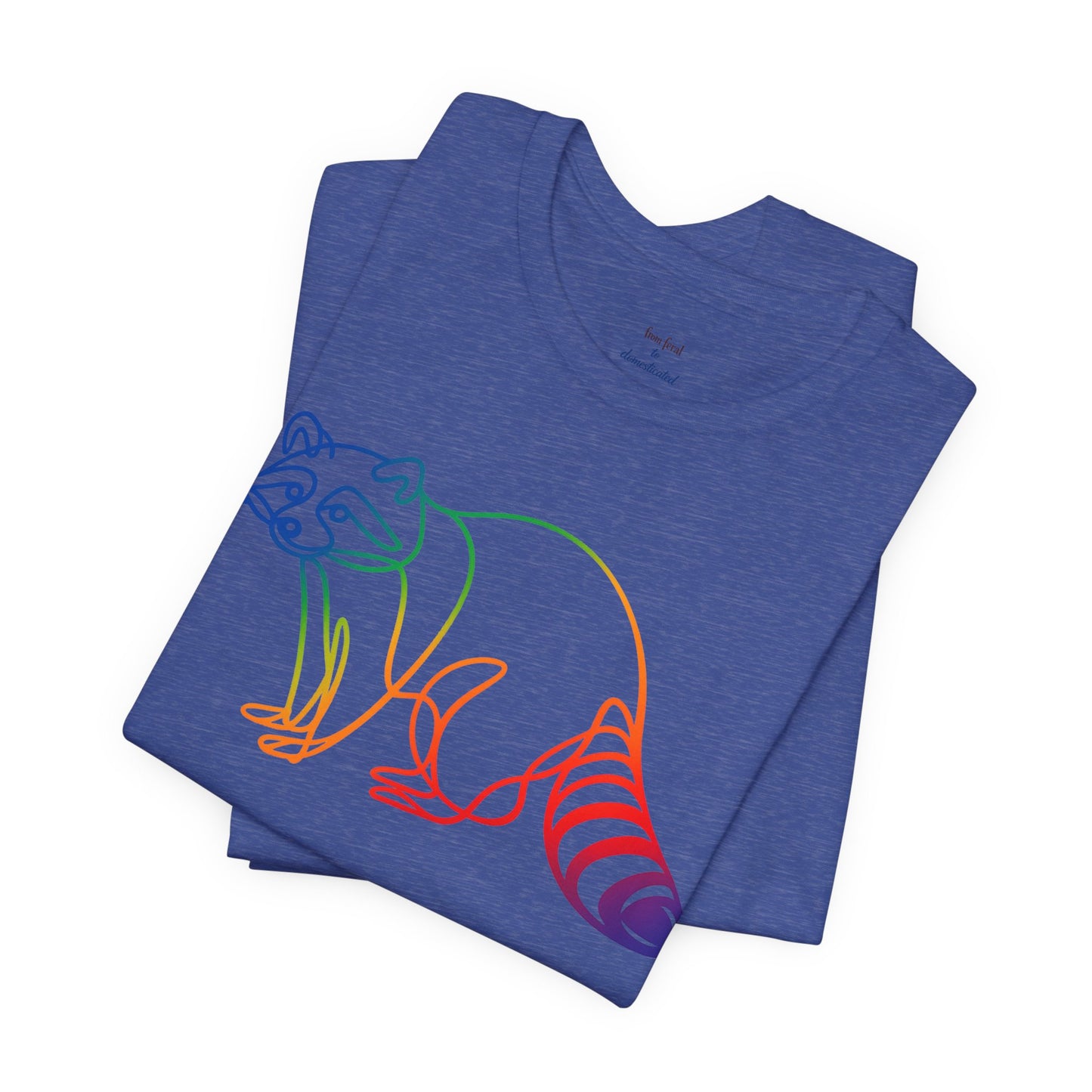Raccoon Tee — Minimal Line Raccoon Scenic Graphic T-Shirt
