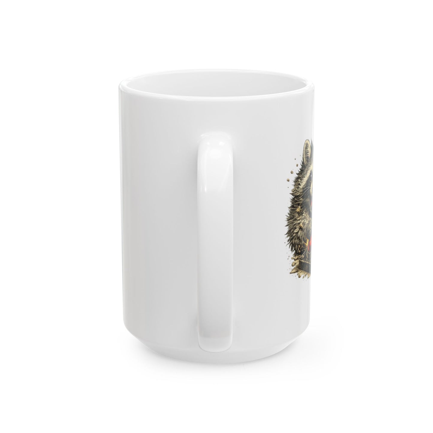Professional Button Pusher Raccoon Ceramic Mug  (11oz & 15oz)