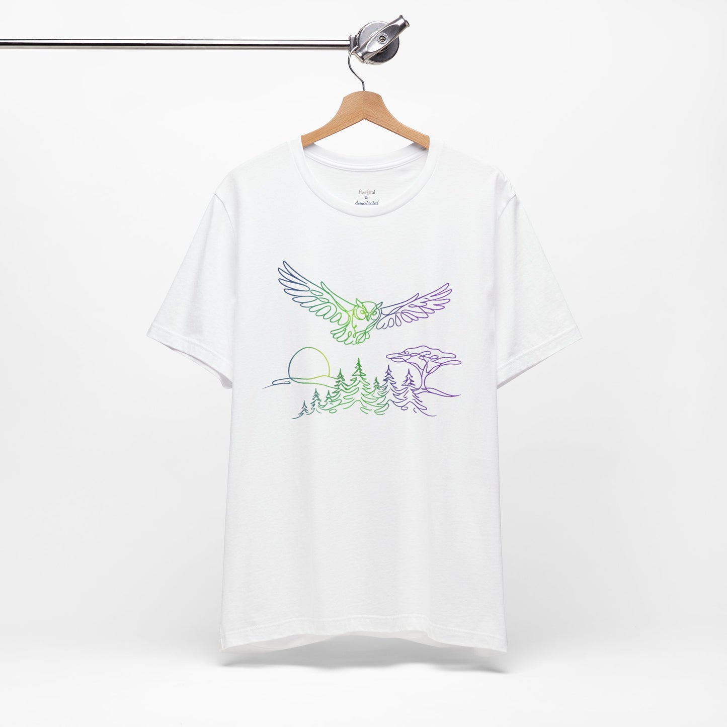 Owl | Colorful Line-Work T-Shirt