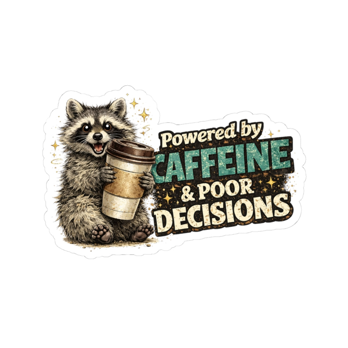Powered By Raccoon Stickers