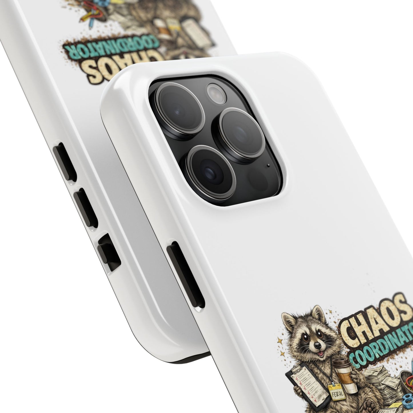 Chaos Coordinator Raccoon Phone Case — Tough & Cute Protective Phone Cover