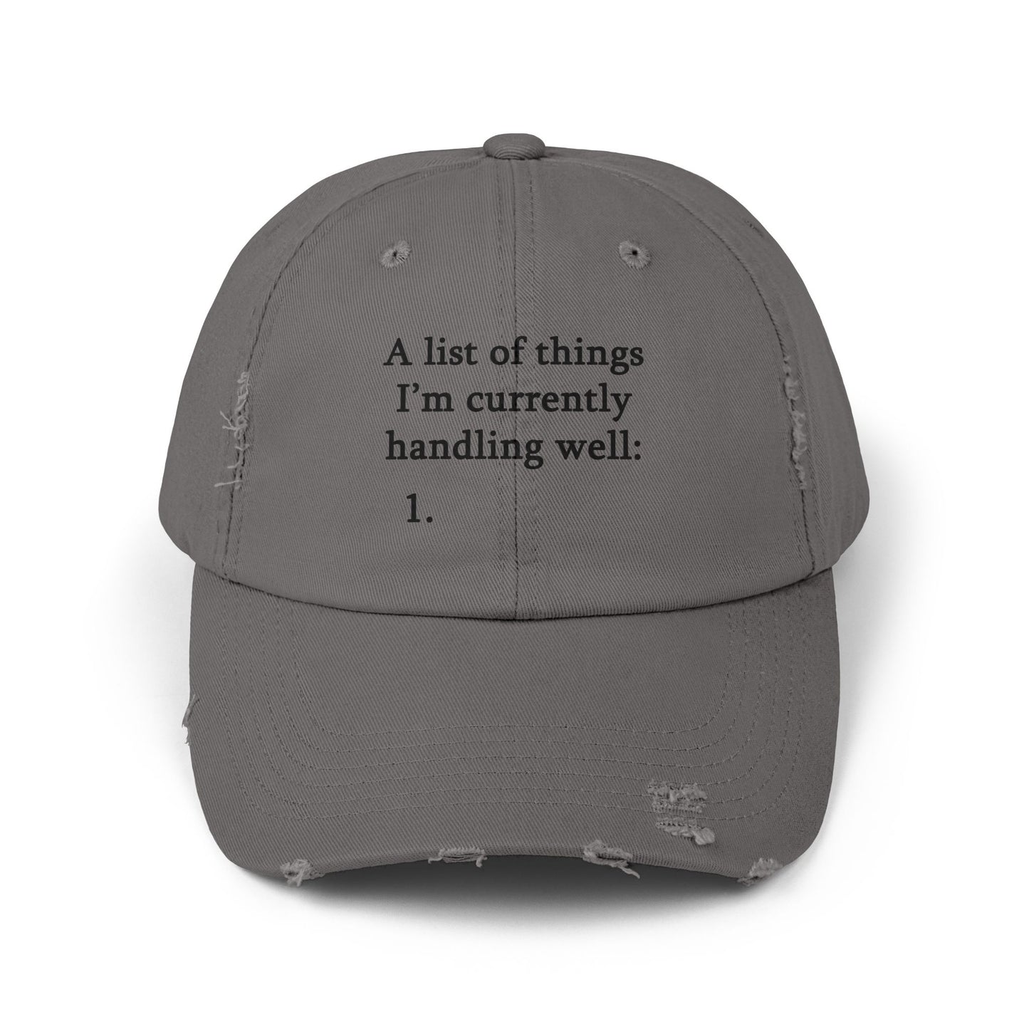 "A List" Distressed Cap —  Funny Truth Hat