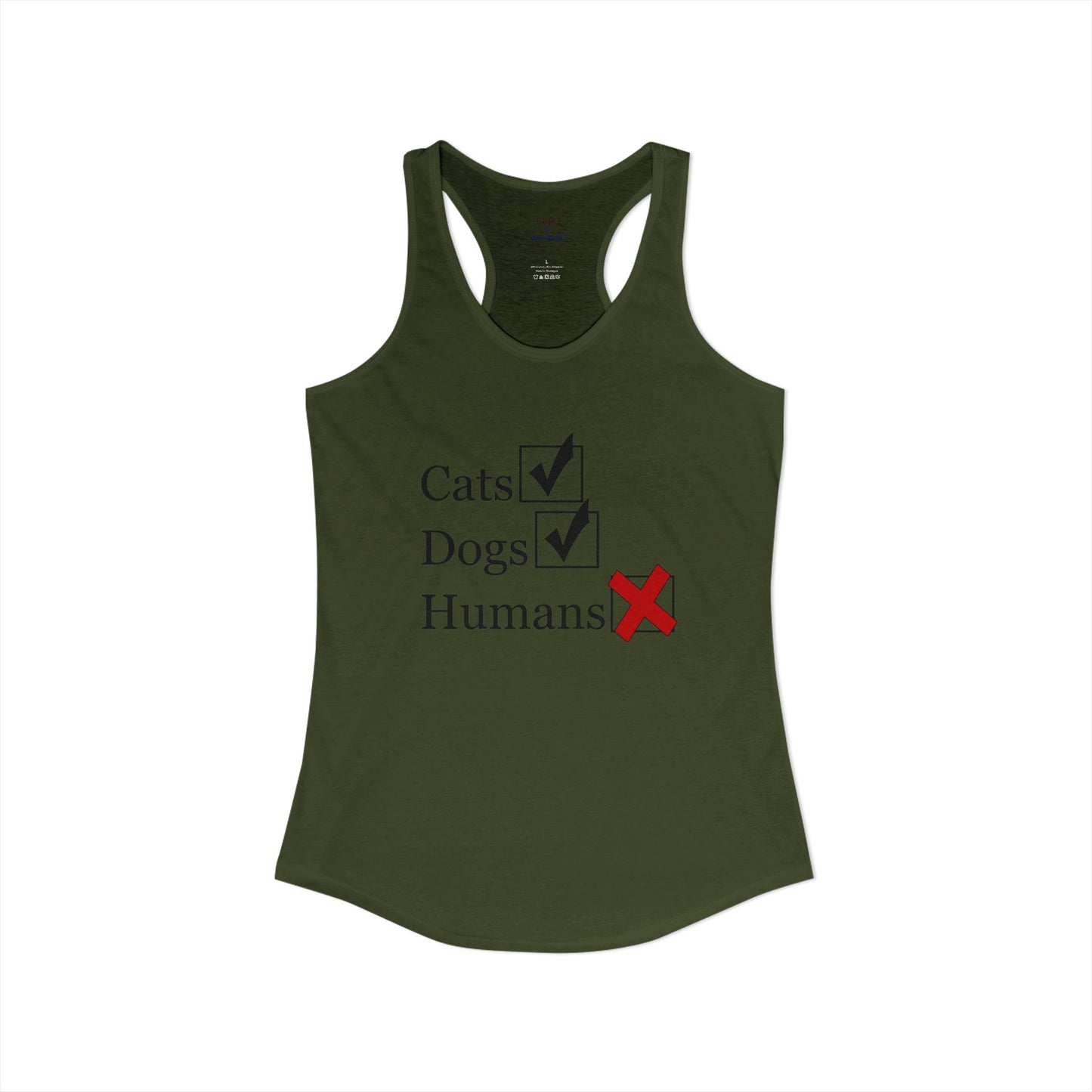 No Humans Racerback Tank