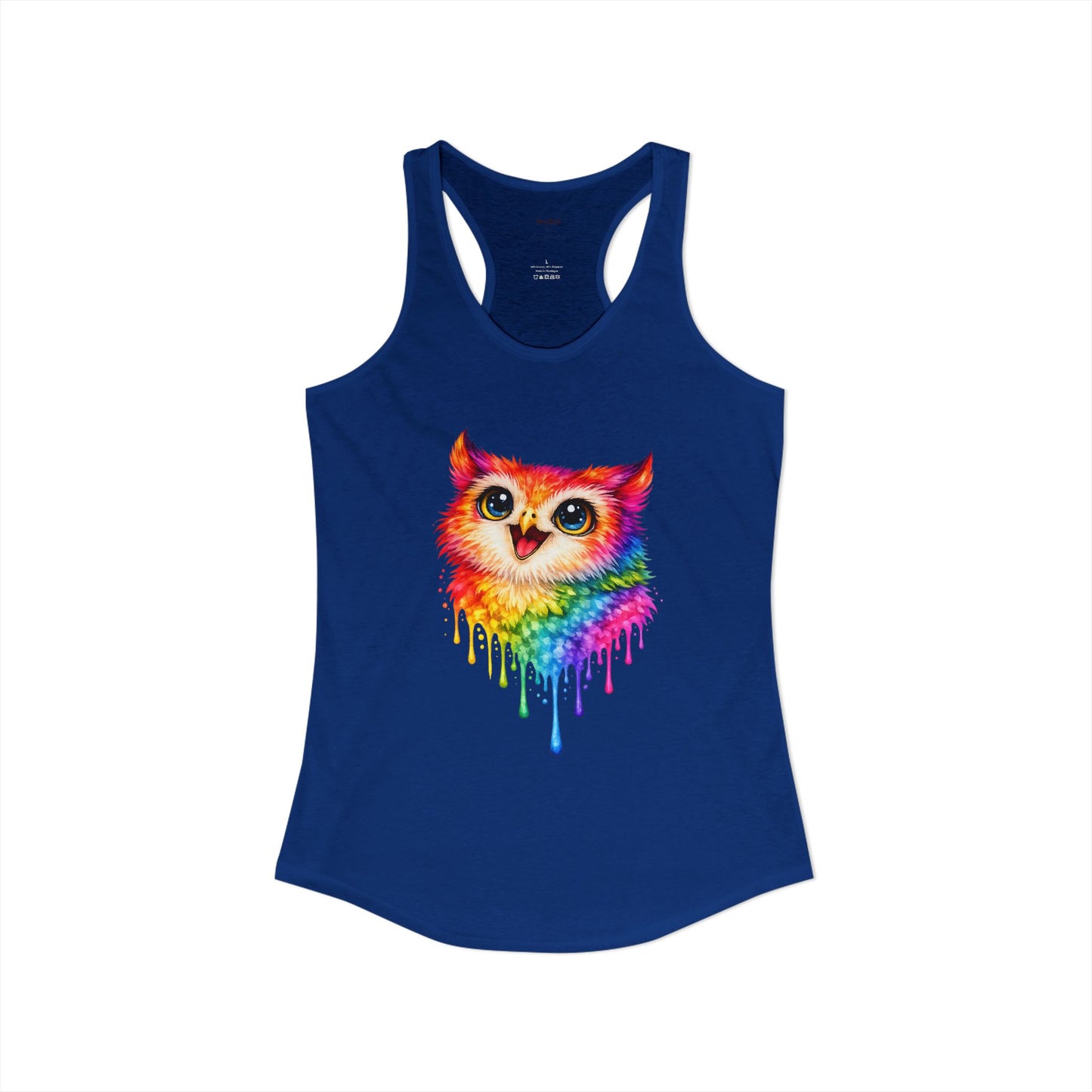 Watercolor Wildlife Owl Racerback Tank