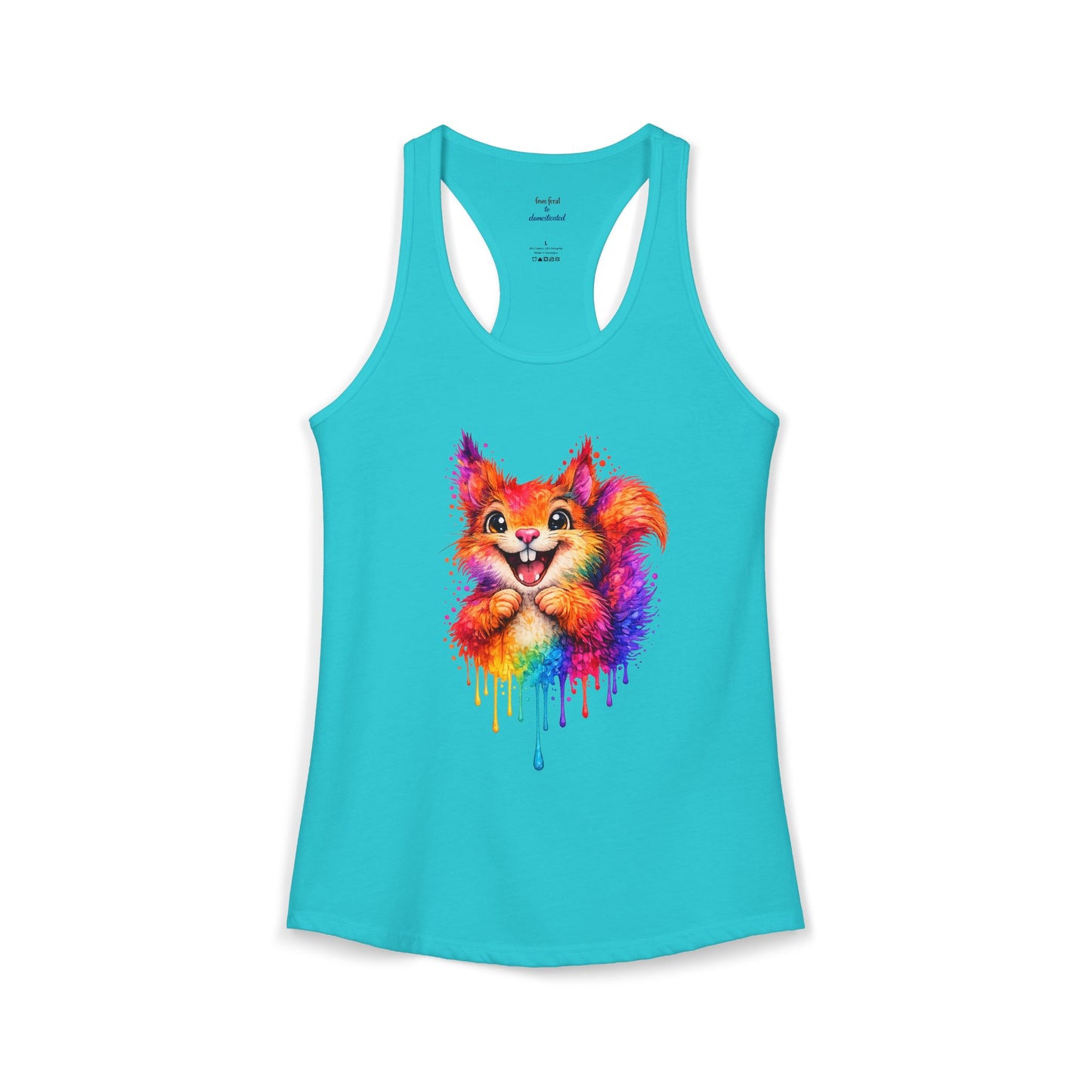 Watercolor Wildlife Squirrel Racerback Tank