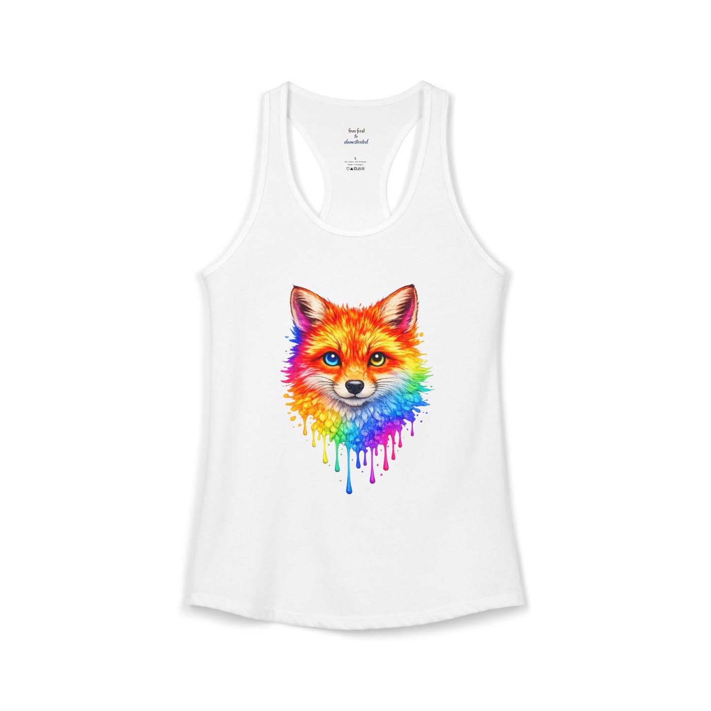 Watercolor Wildlife Fox Racerback Tank