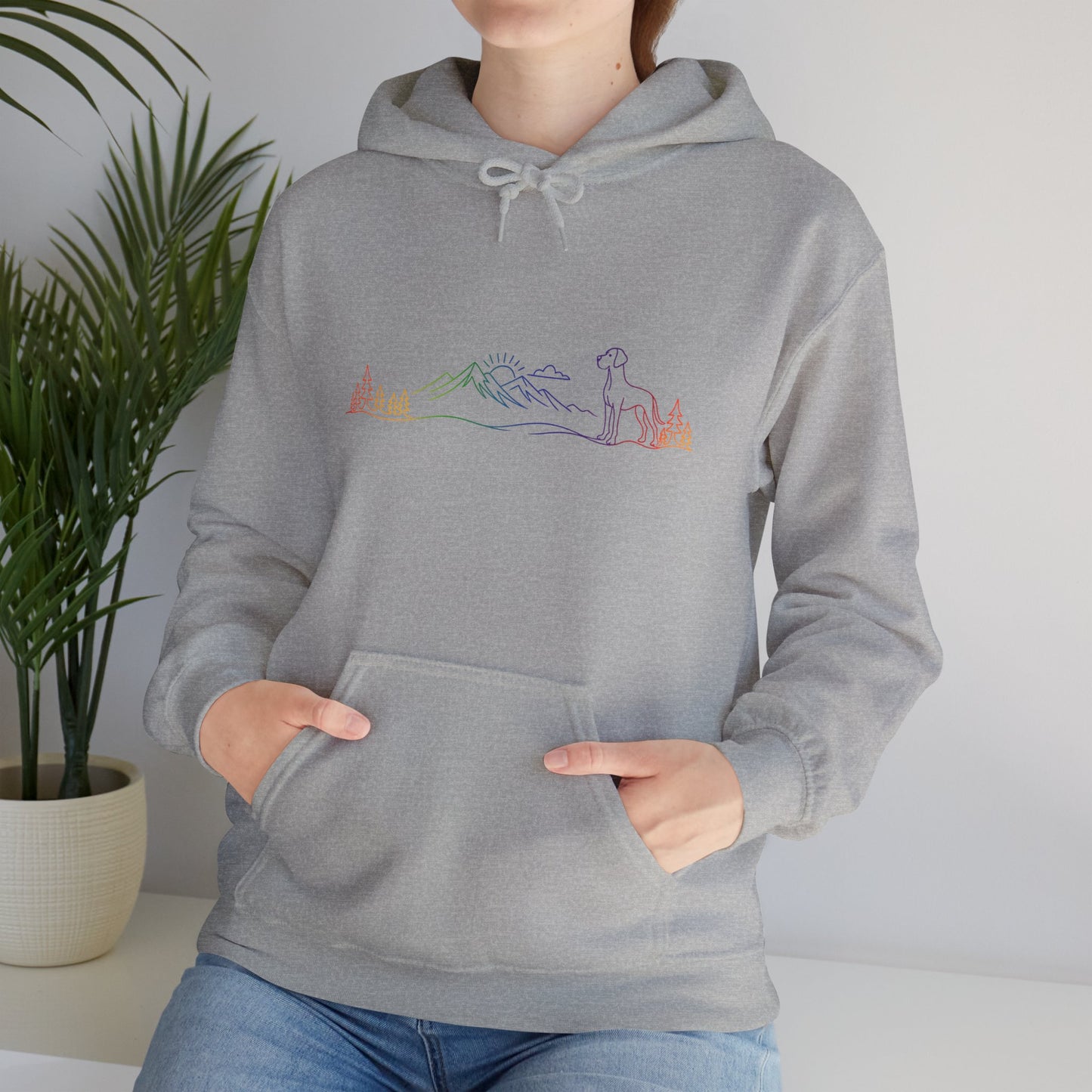Great Dane, natural eared, Hoodie