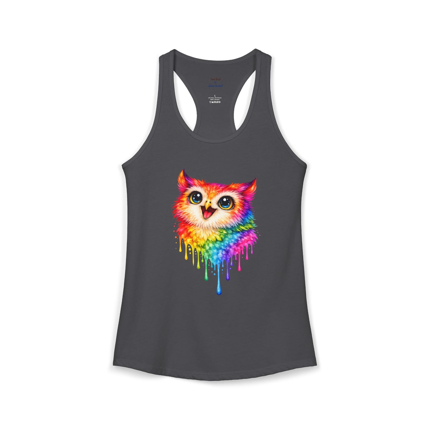 Watercolor Wildlife Owl Racerback Tank