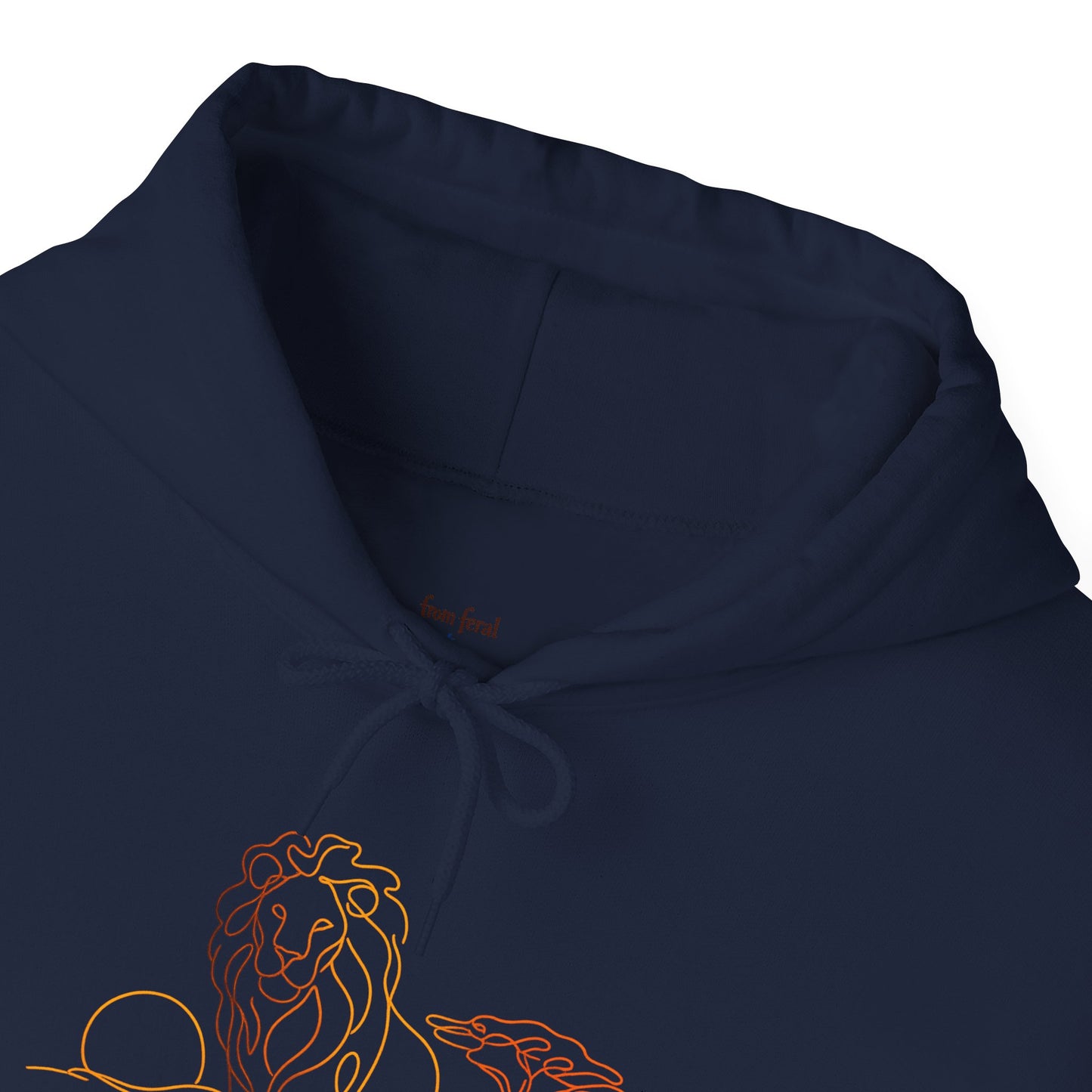 Lion Line Art Hoodie — Minimal Safari Sweatshirt