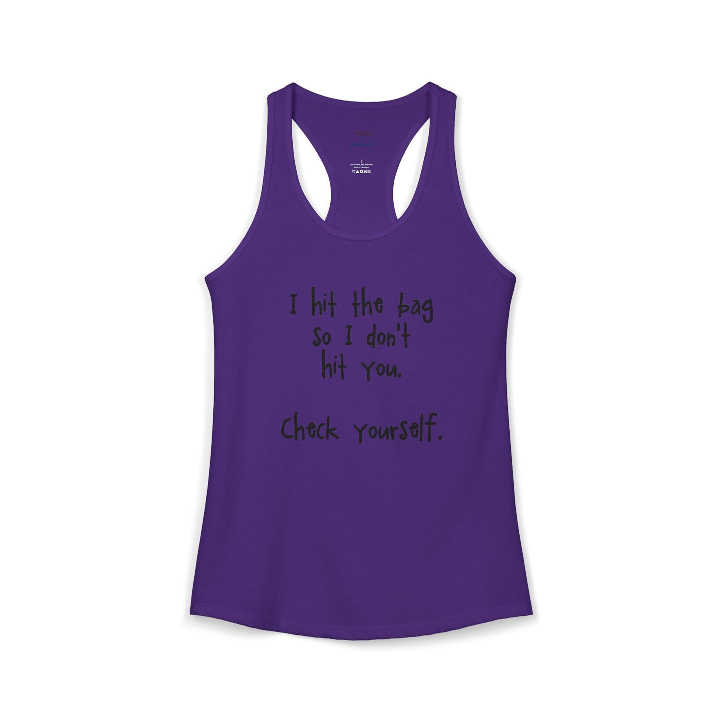 "Check Yourself" Kickboxing Racerback Tank