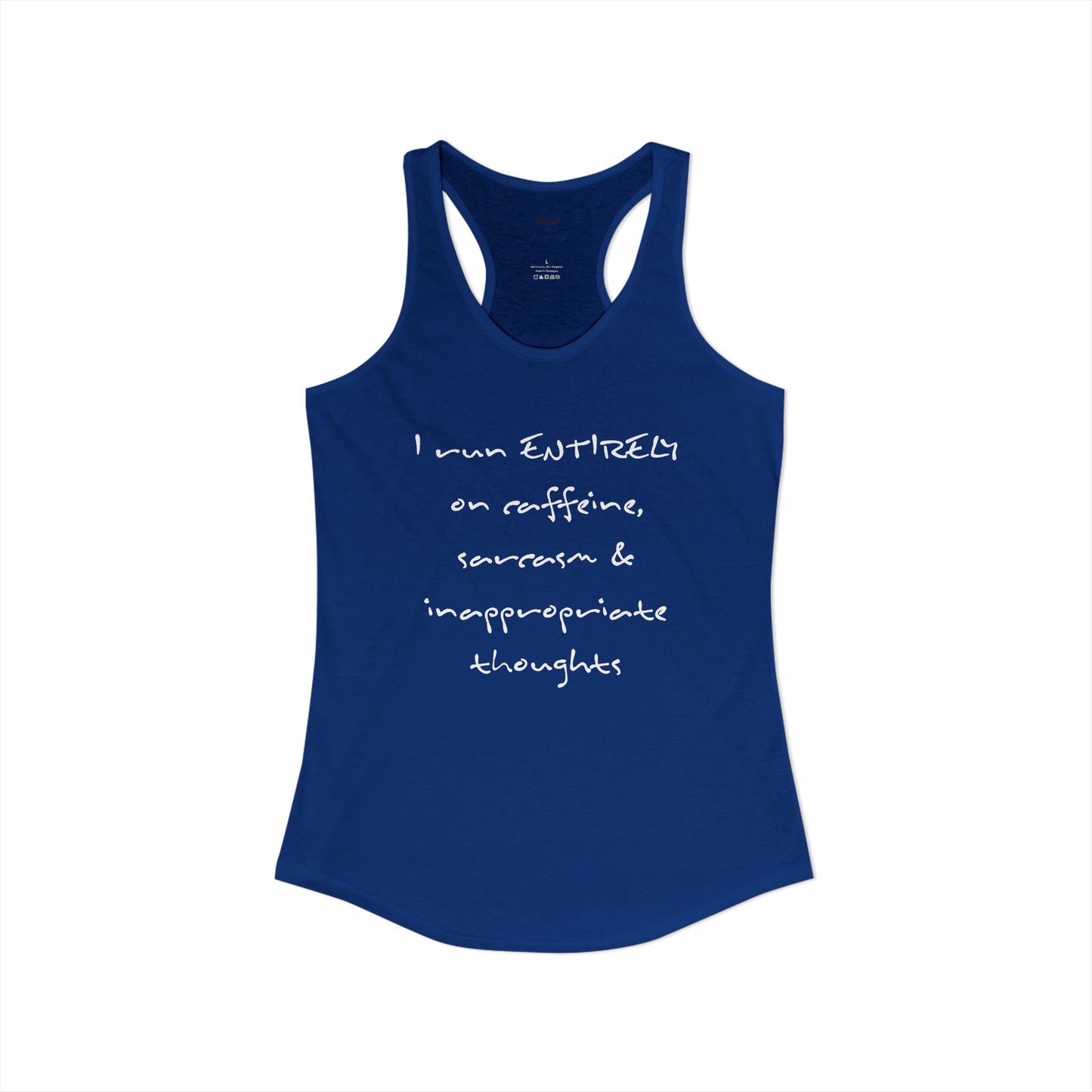 I Run On Racerback Tank