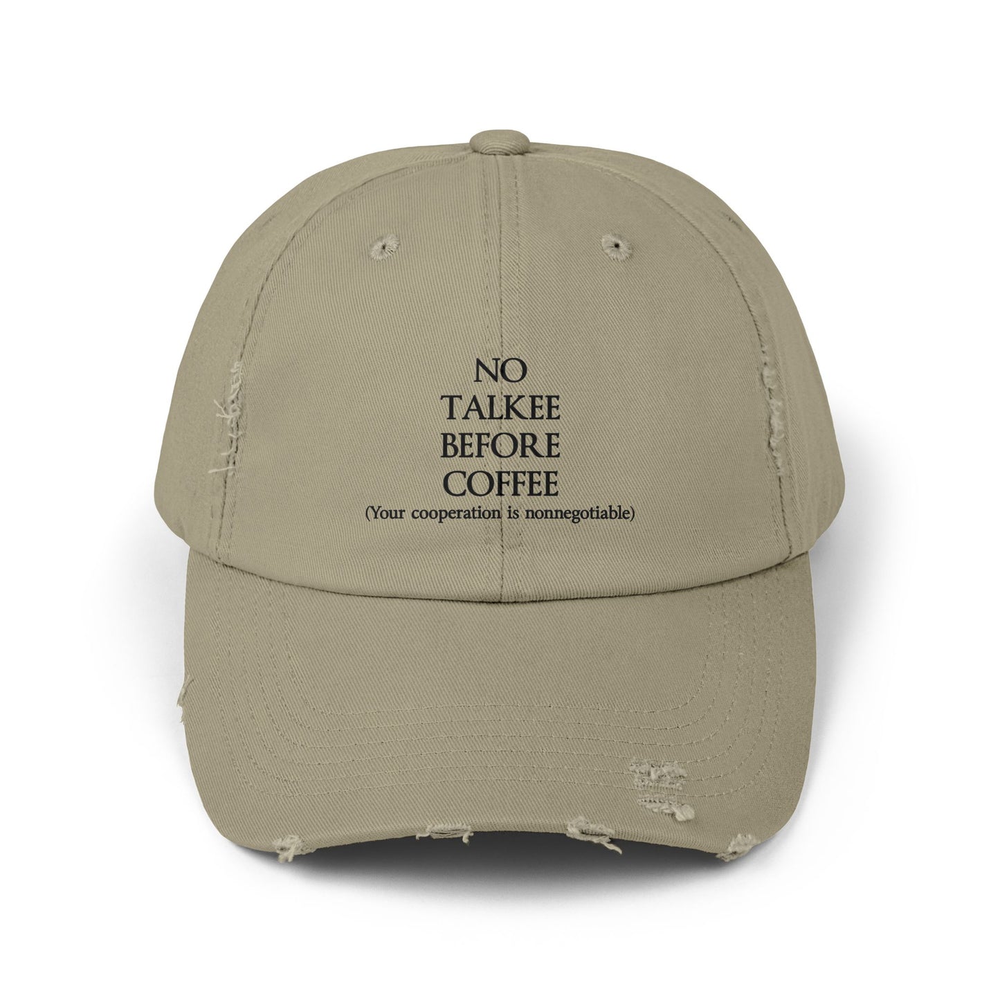 "No Talkee" Distressed Cap —  Funny Truth Hat