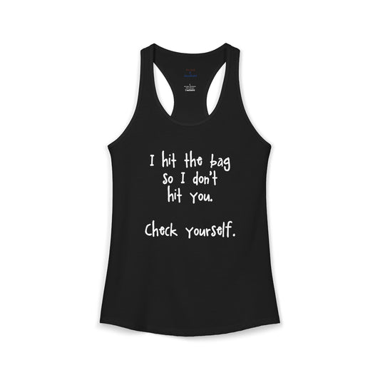 "Check Yourself" Kickboxing Racerback Tank