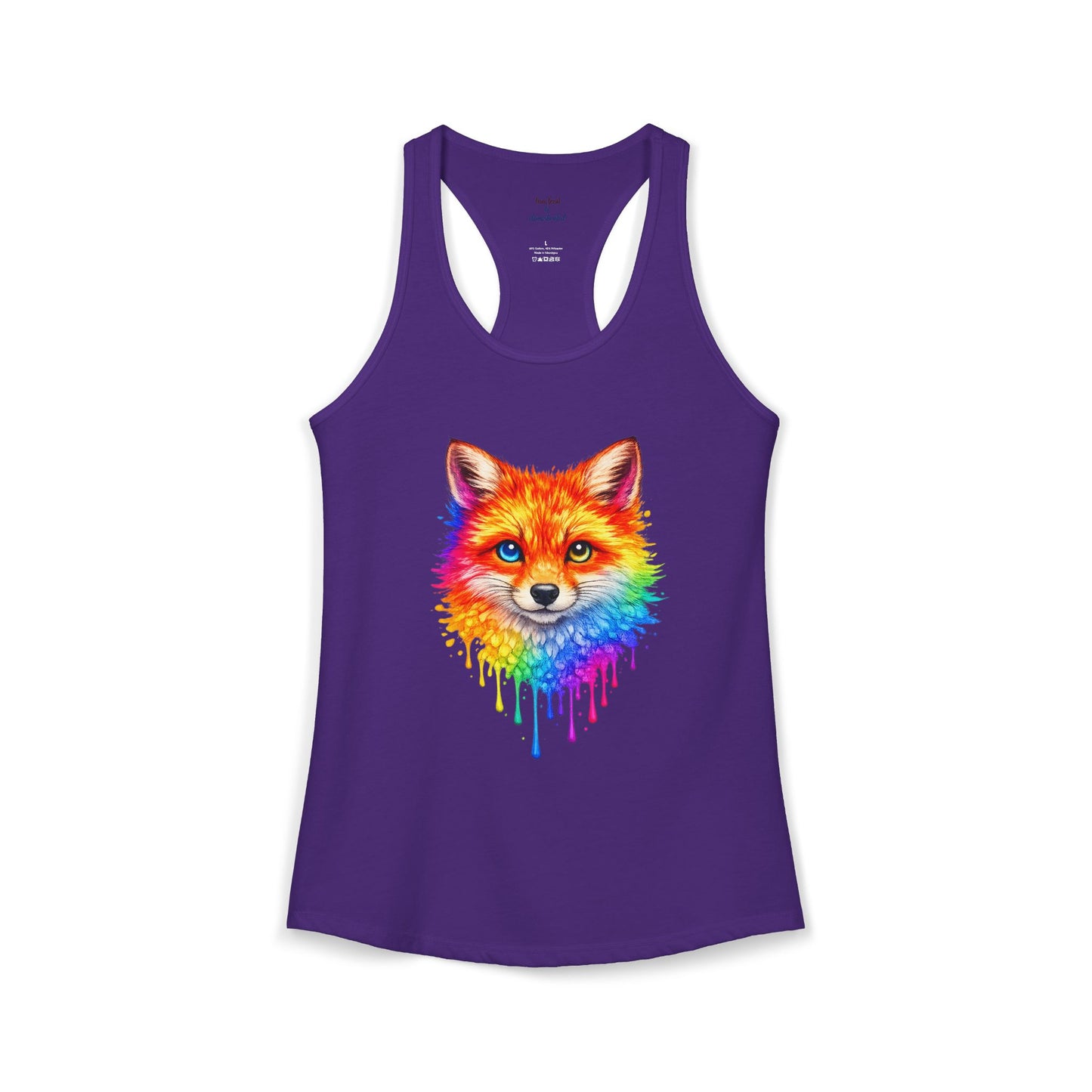 Watercolor Wildlife Fox Racerback Tank