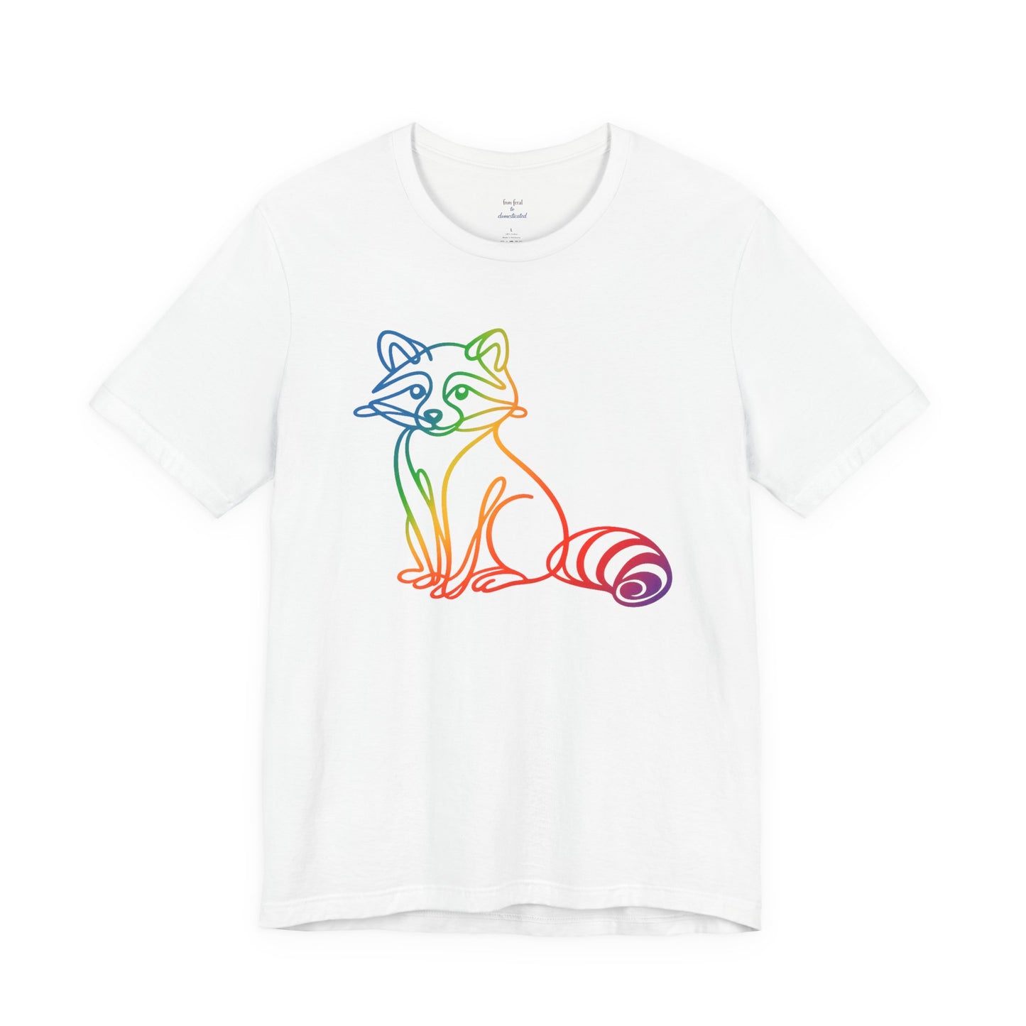 Raccoon Tee — Minimal Line Raccoon Scenic Graphic T-Shirt