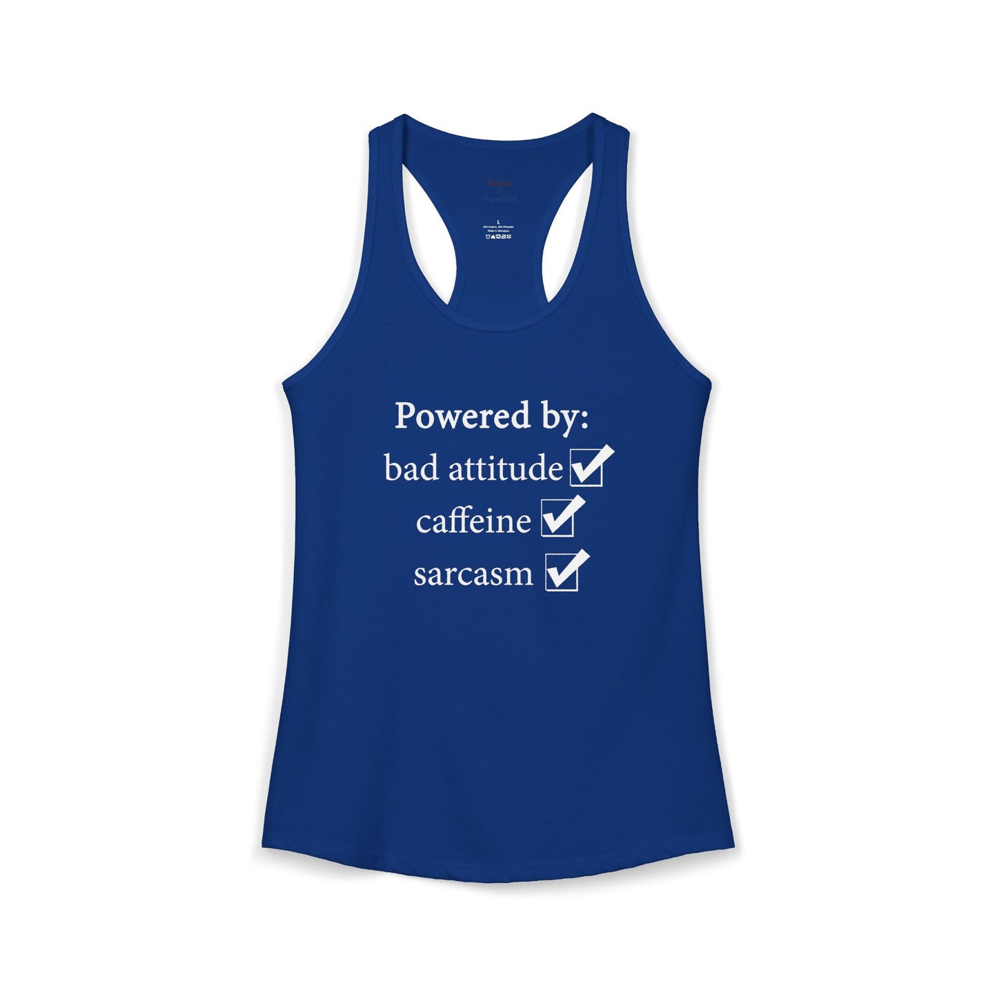 I'm Powered By Racerback Tank