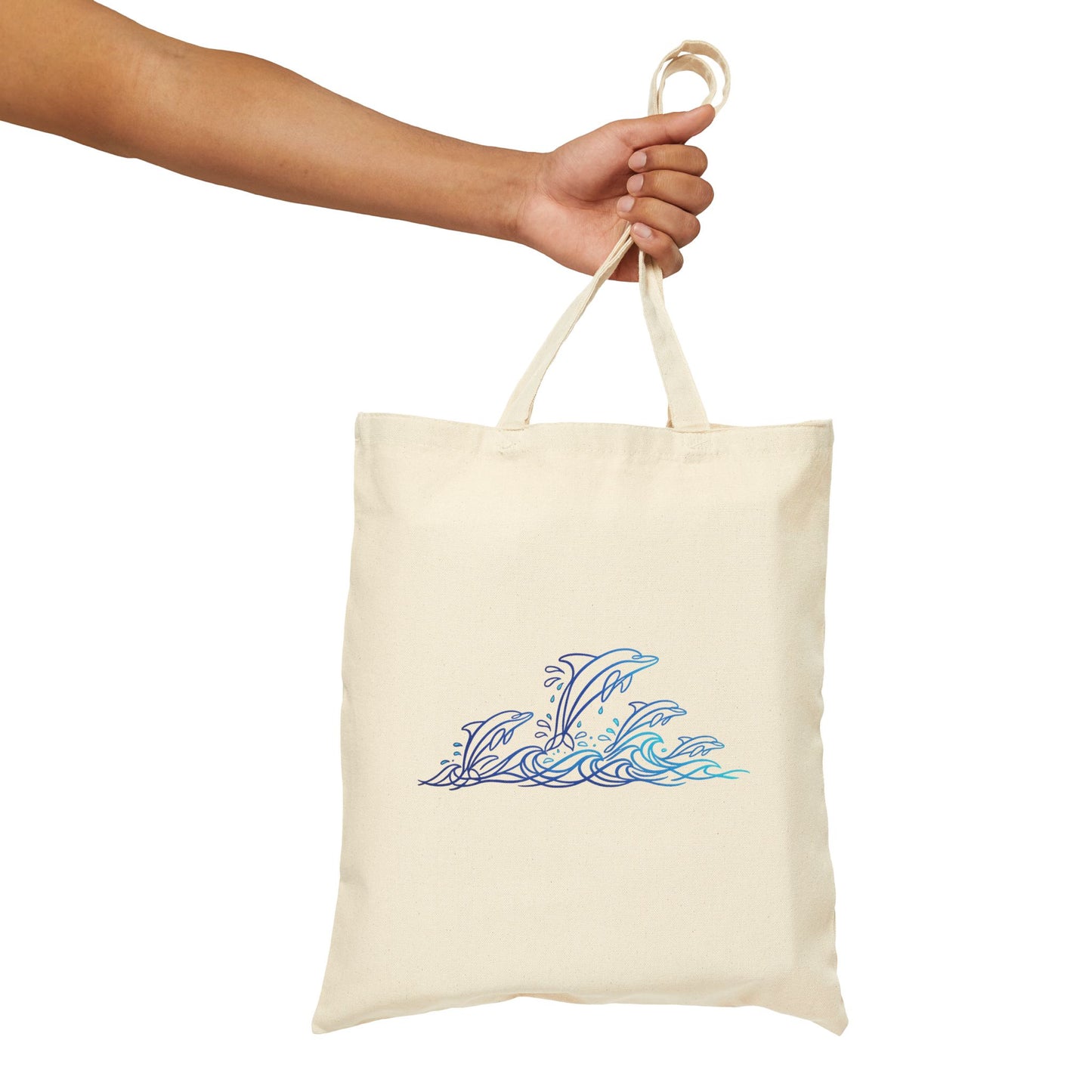 Splashing Dolphin Pod Tote Bag