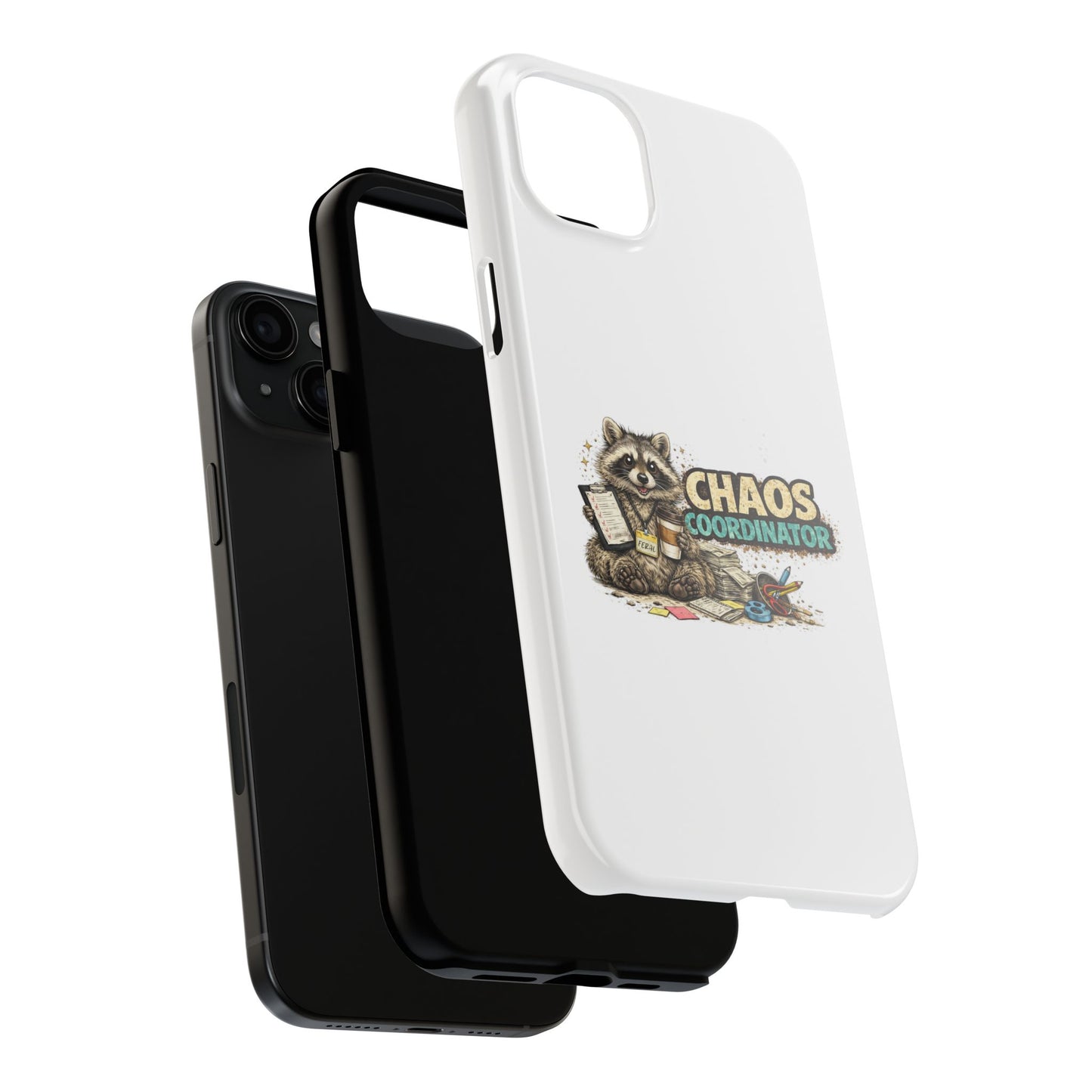 Chaos Coordinator Raccoon Phone Case — Tough & Cute Protective Phone Cover