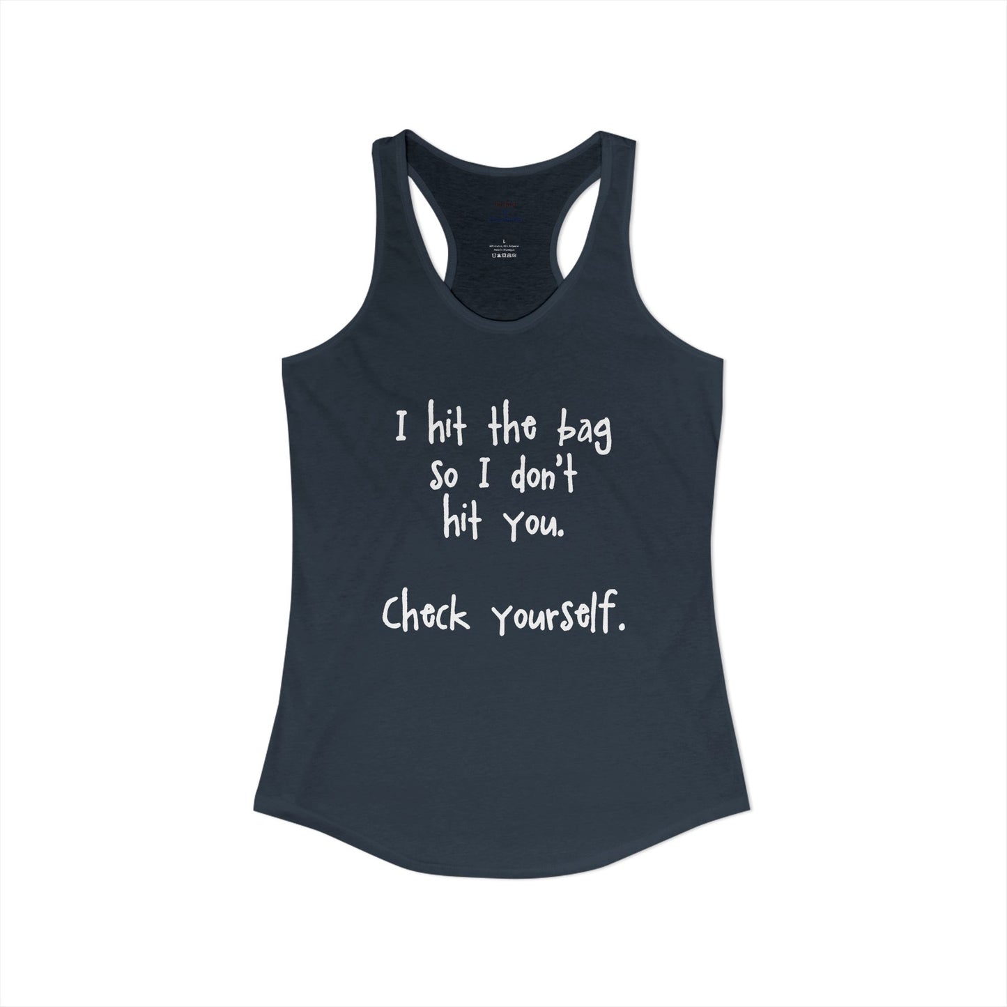 "Check Yourself" Kickboxing Racerback Tank