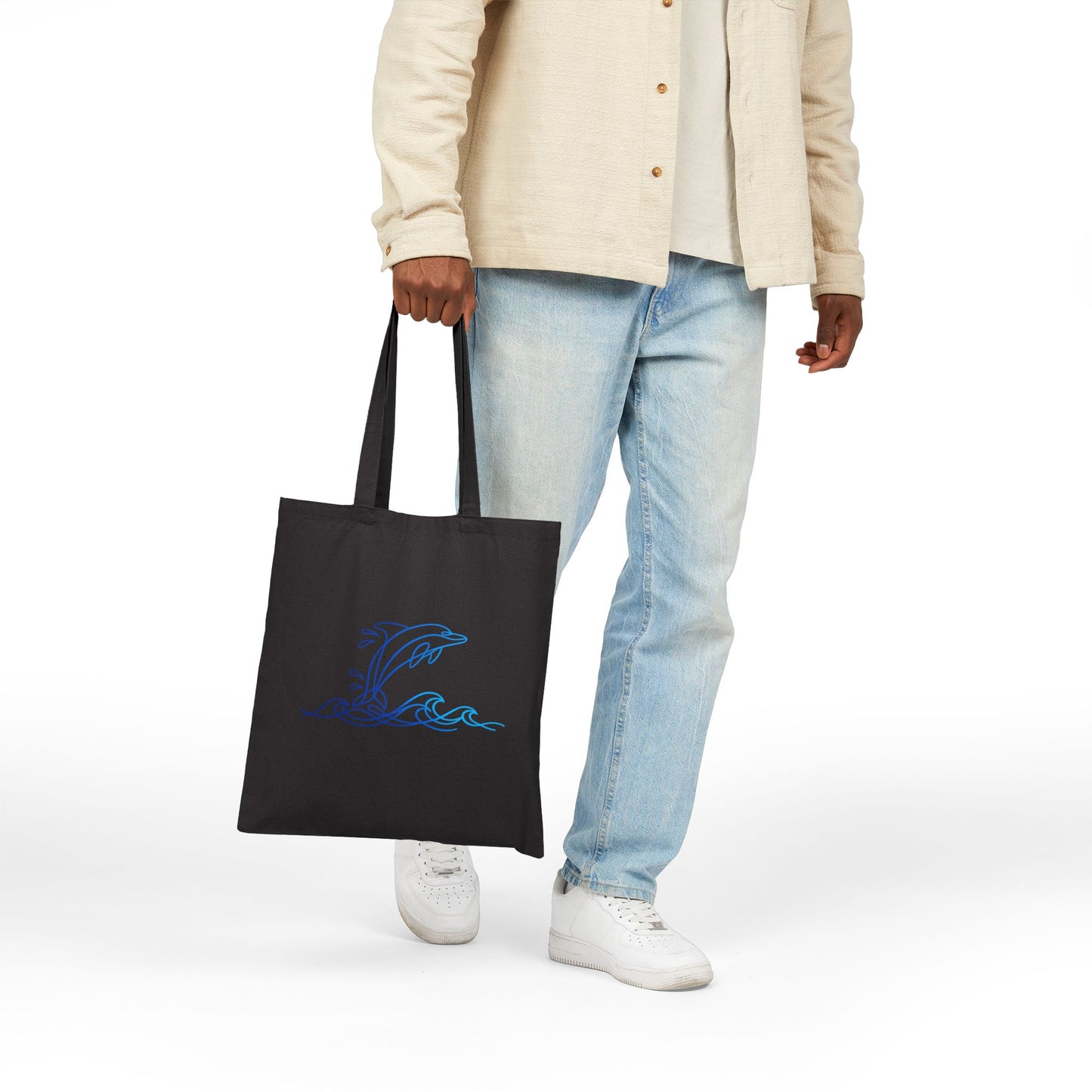 Splashing Dolphin Tote Bag