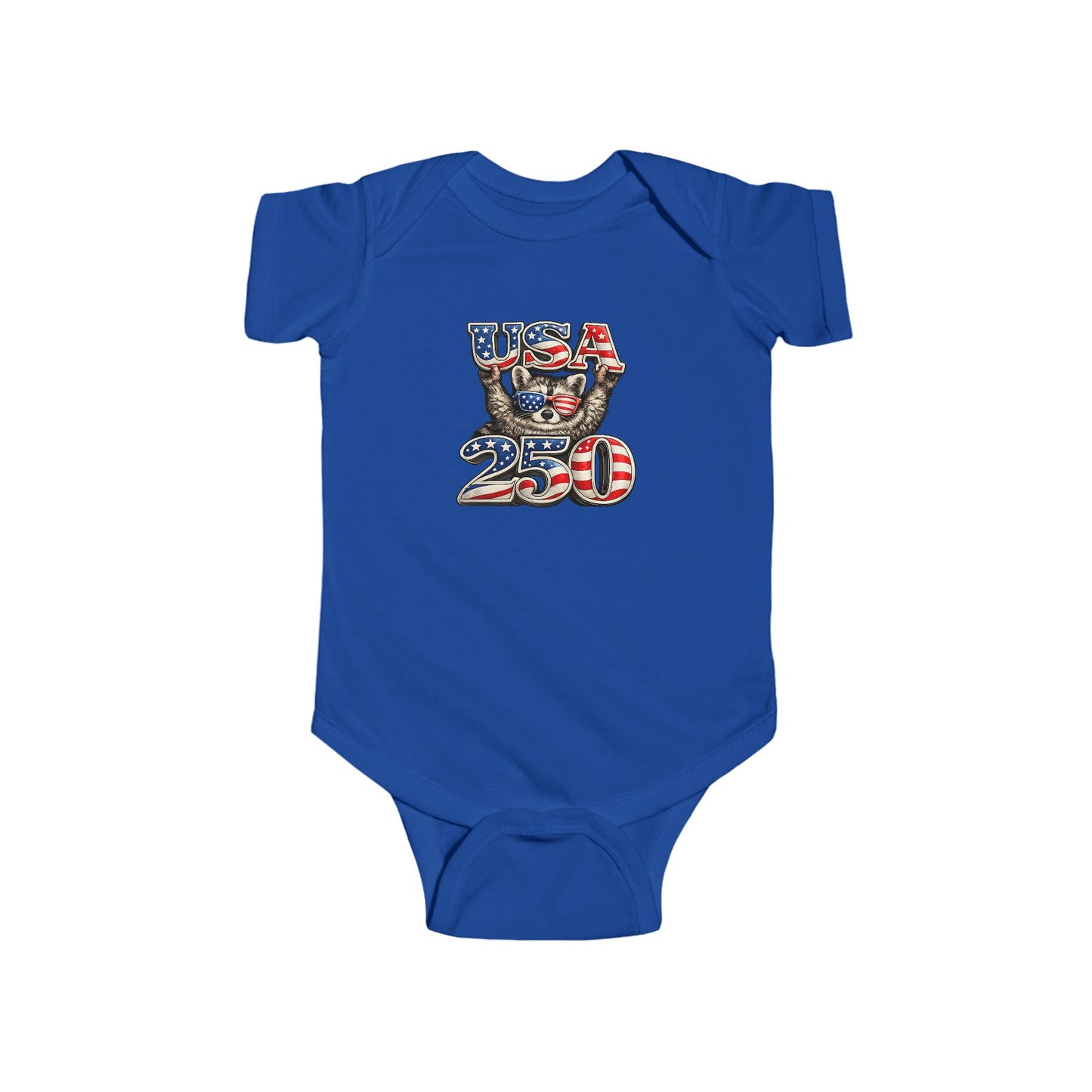 Infant Bodysuit — Adorable Patriotic Raccoon - USA 250