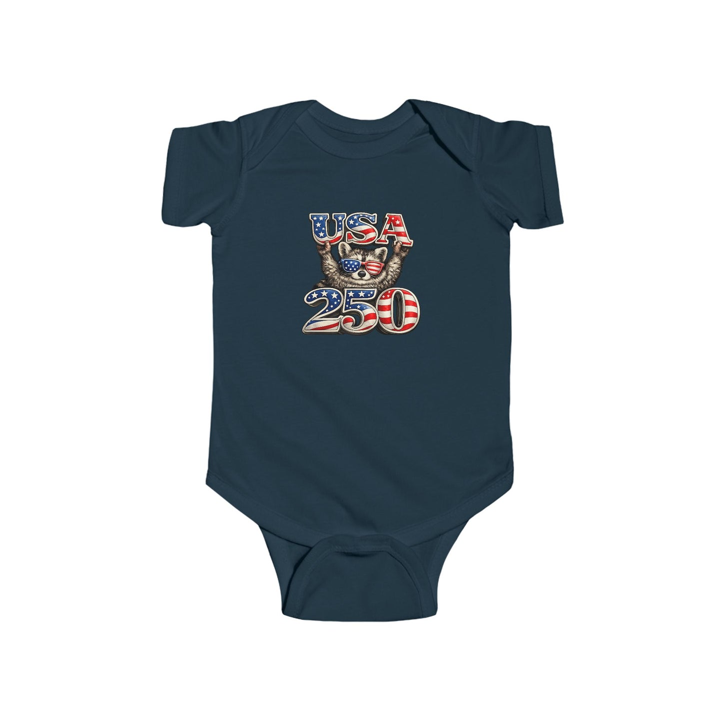 Infant Bodysuit — Adorable Patriotic Raccoon - USA 250