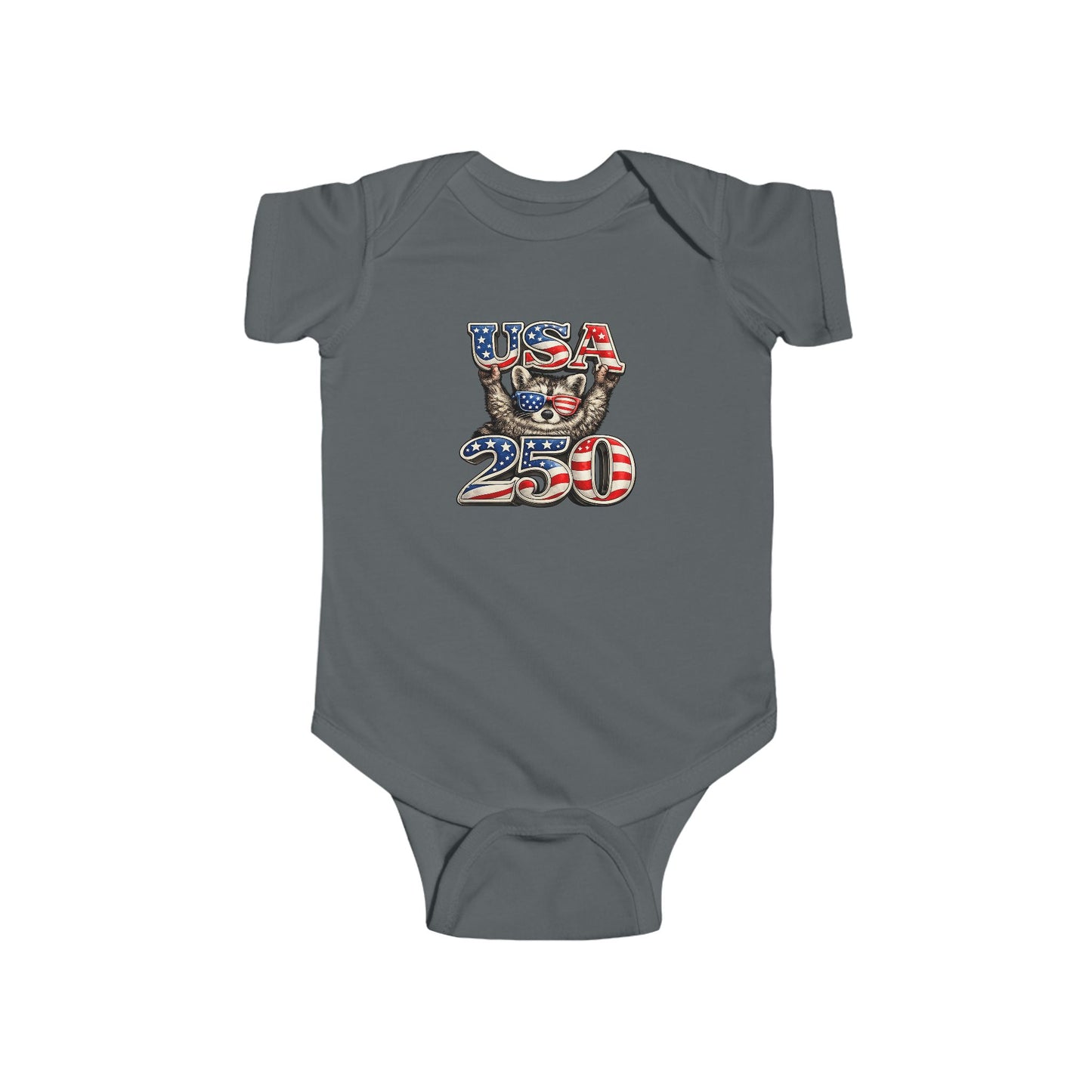 Infant Bodysuit — Adorable Patriotic Raccoon - USA 250