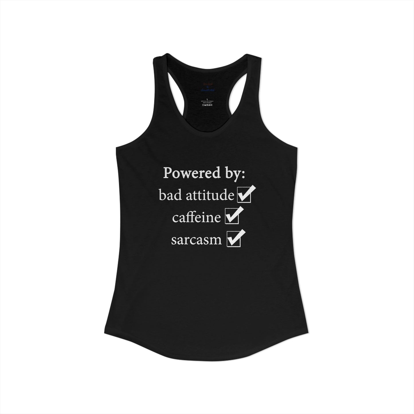 I'm Powered By Racerback Tank